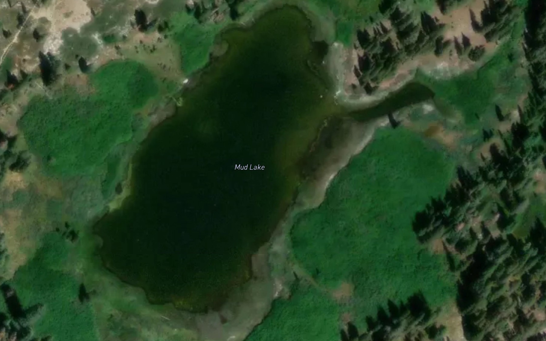 Satellite map of the Mud Lake
