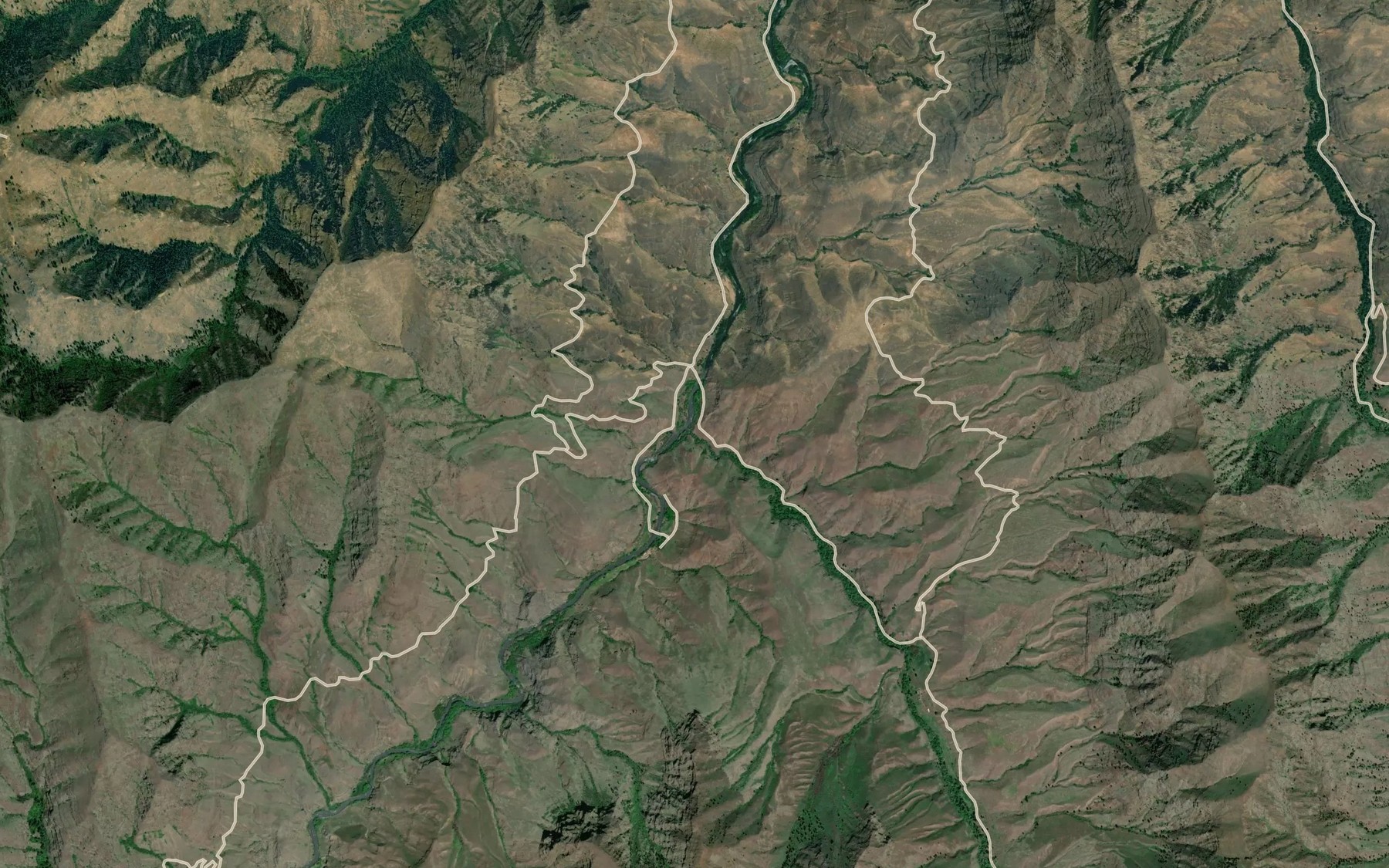 Satellite map of the Horse Creek