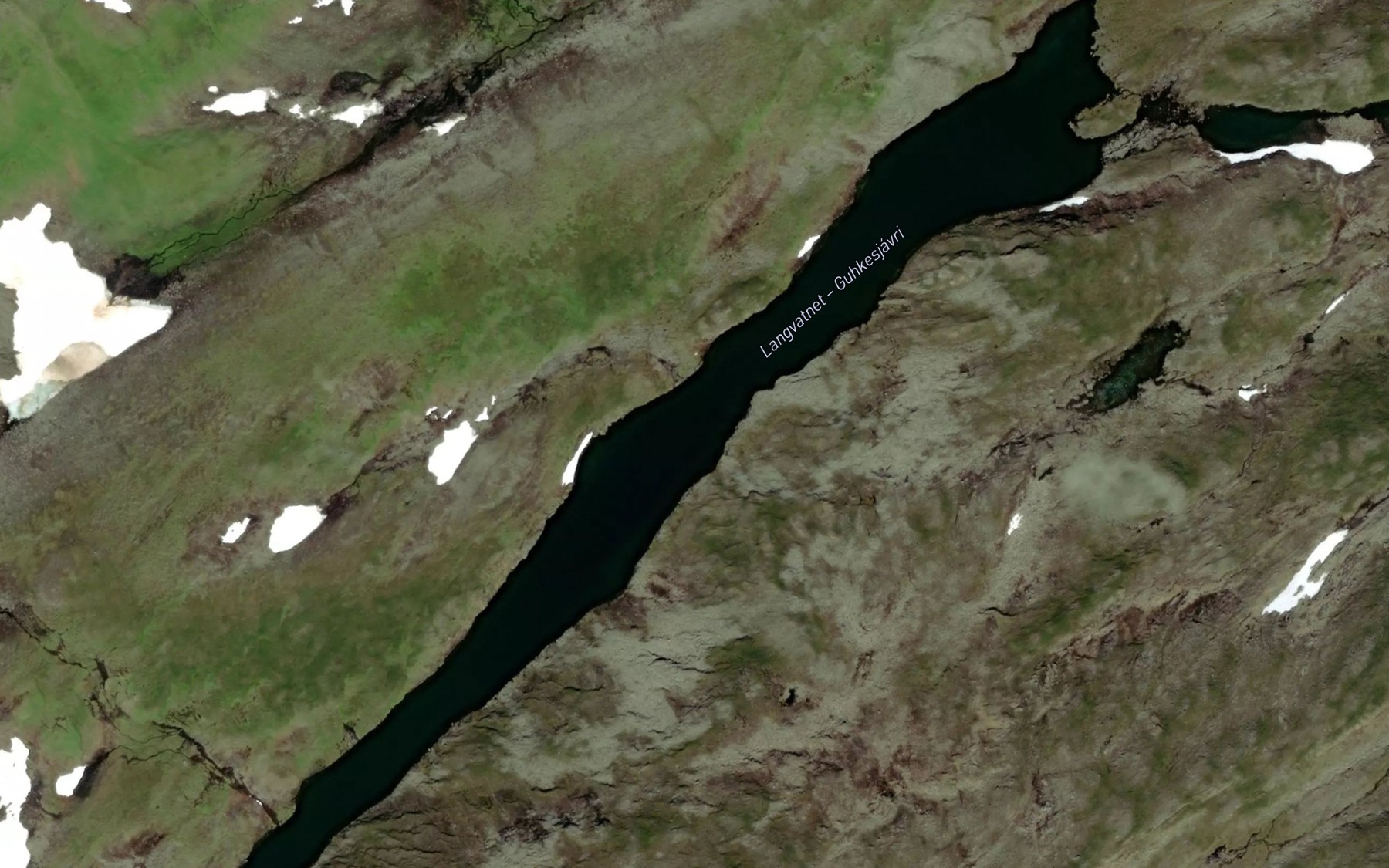 Satellite map of the Langvatnet