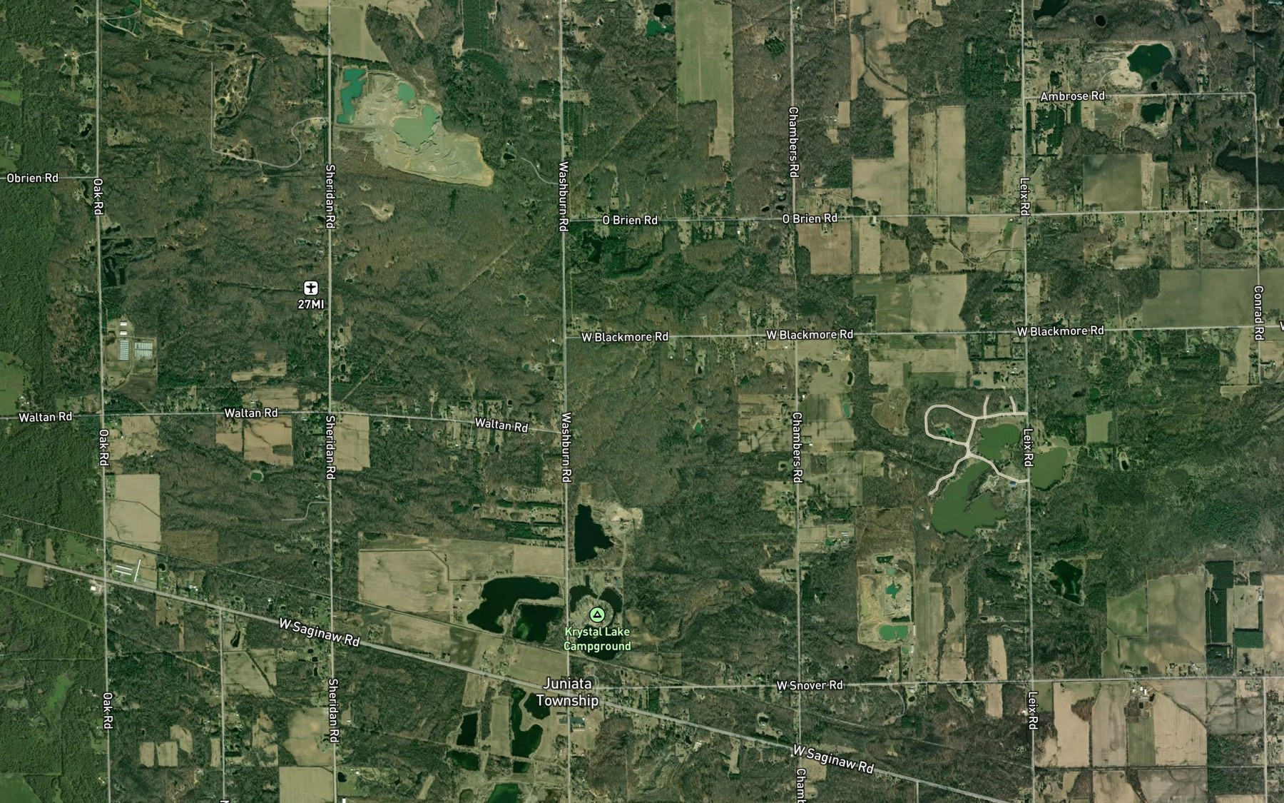 Satellite map of the Taylor Drain