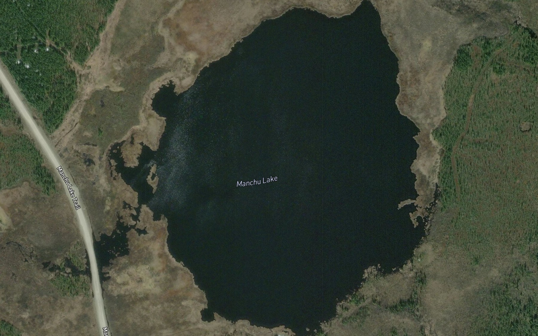 Satellite map of the Manchu Lake