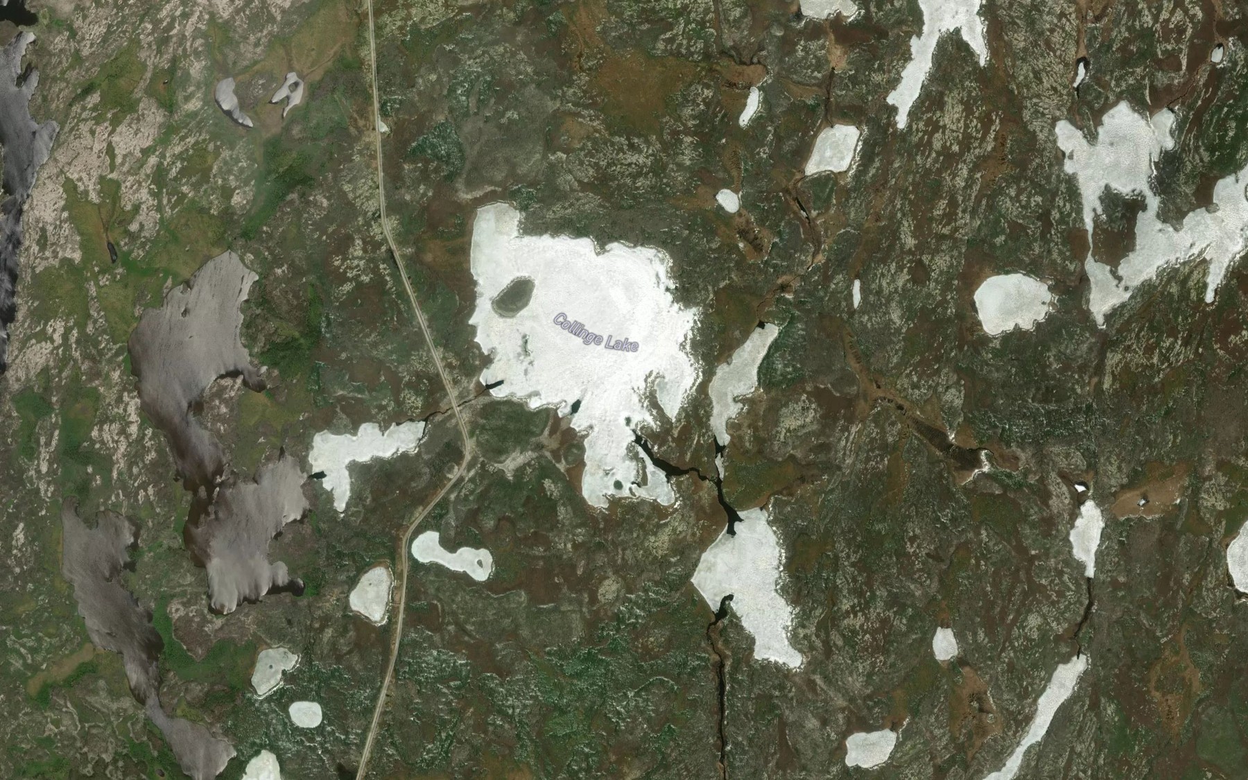 Satellite map of the Collinge Lake