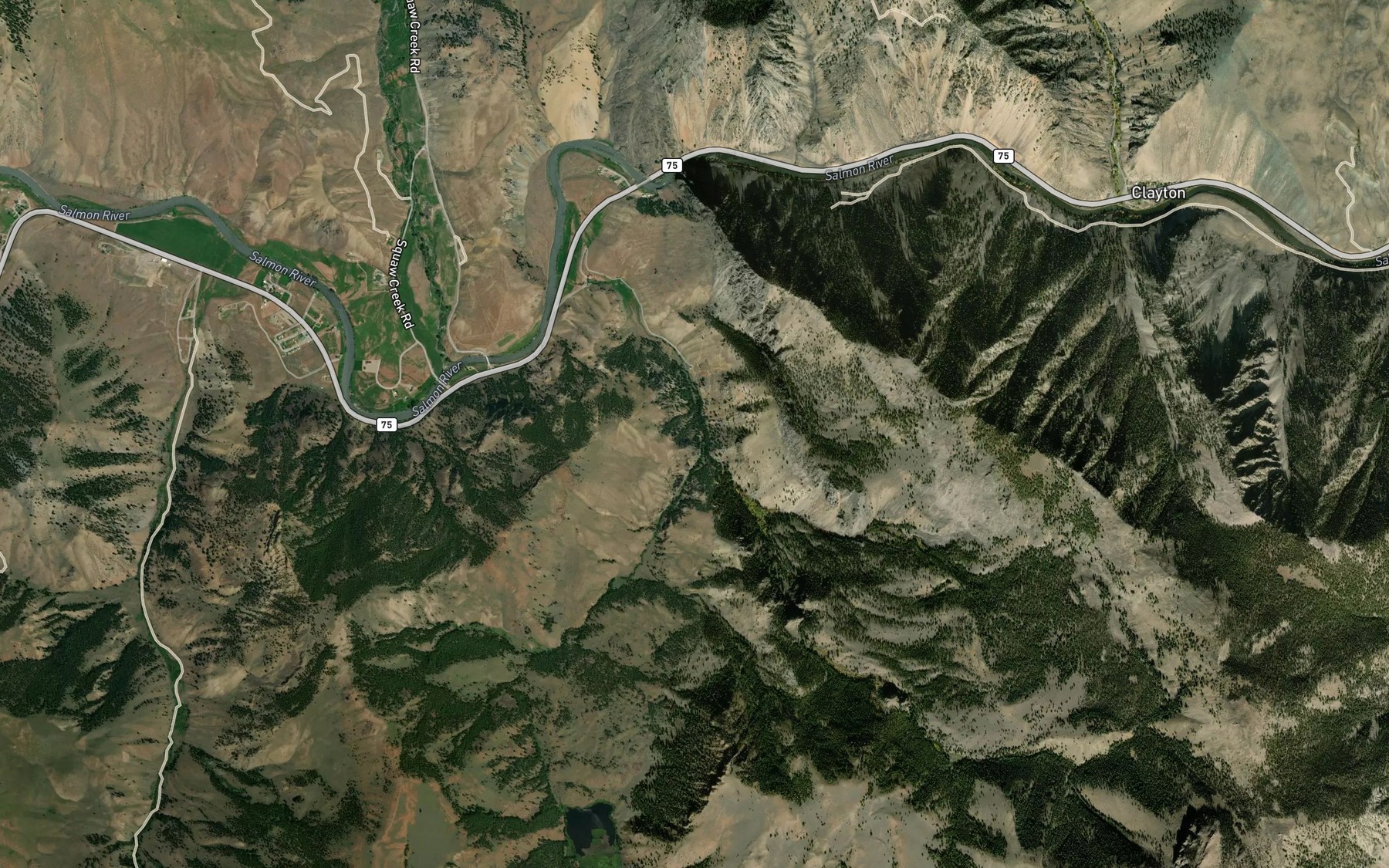 Satellite map of the Potaman Creek