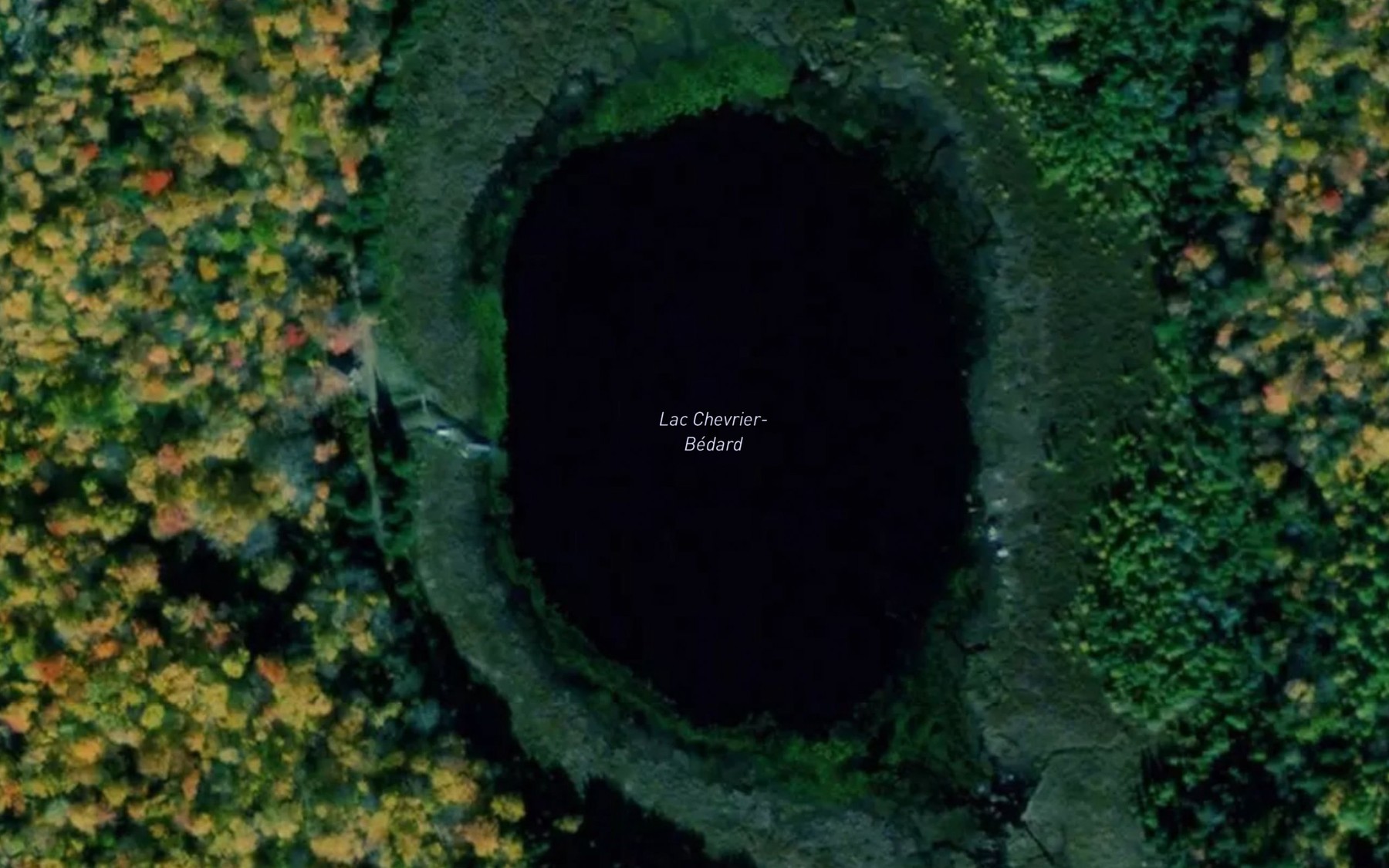 Satellite map of the Lac Chevrier-Bedard