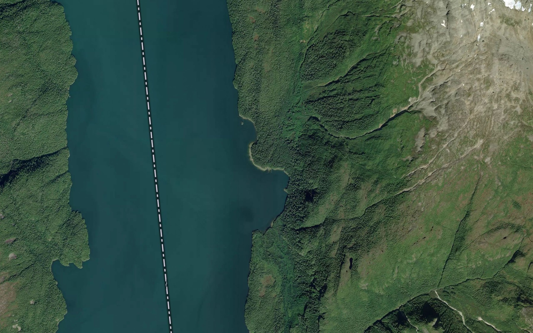 Satellite map of the Roberson Creek