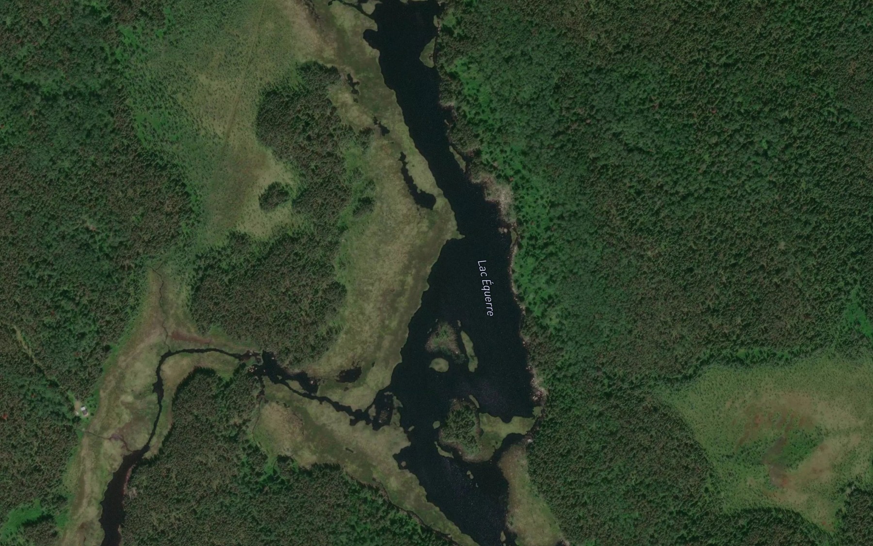 Satellite map of the Lac Equerre