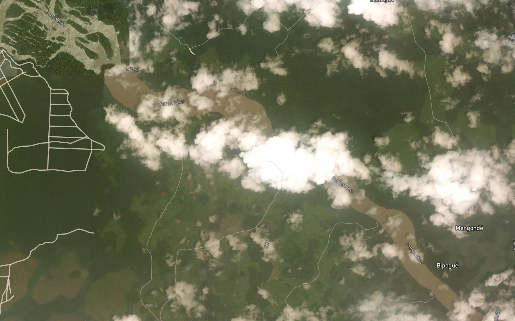 Satellite map of the Evie
