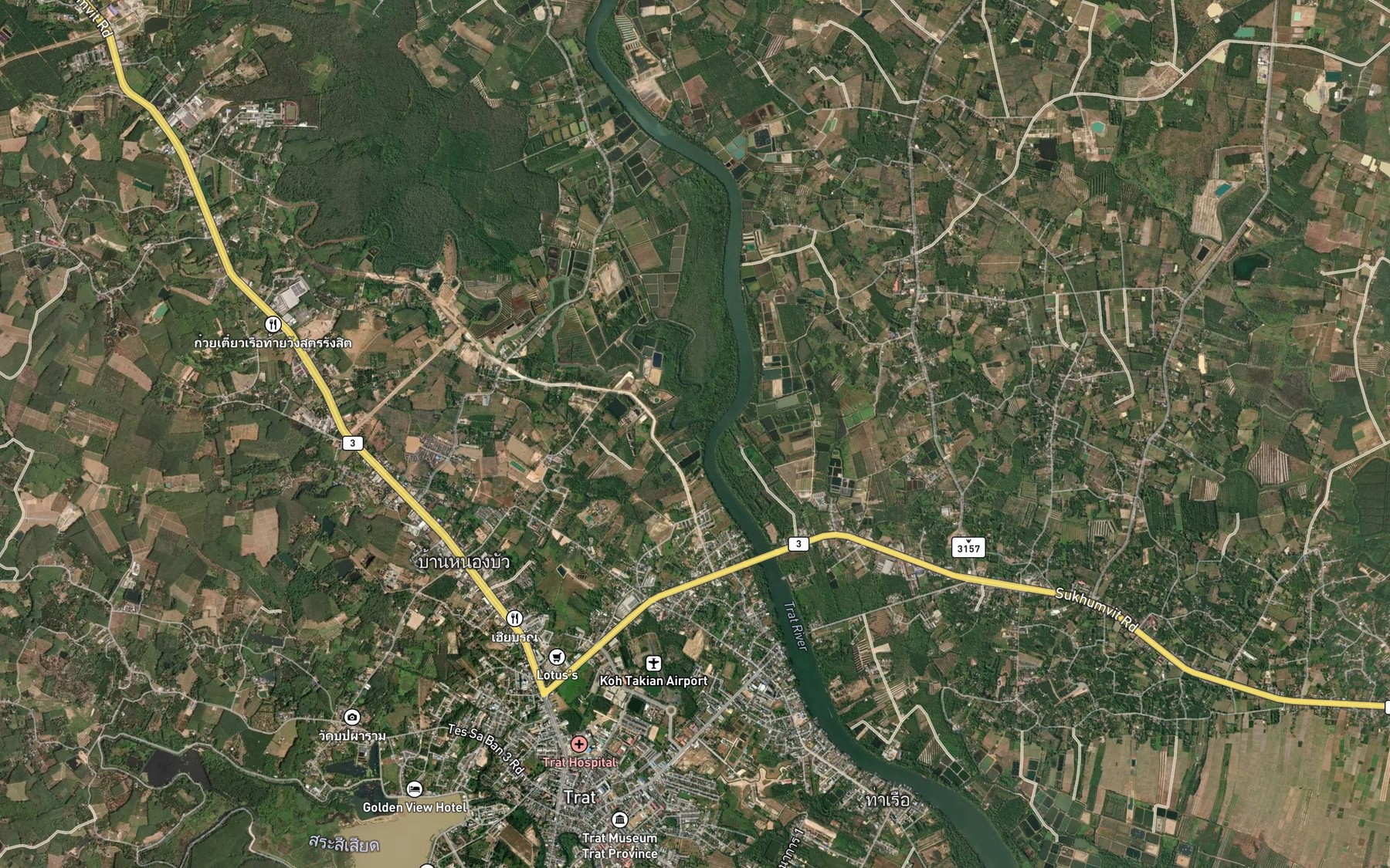 Satellite map of the Khlong Krachae