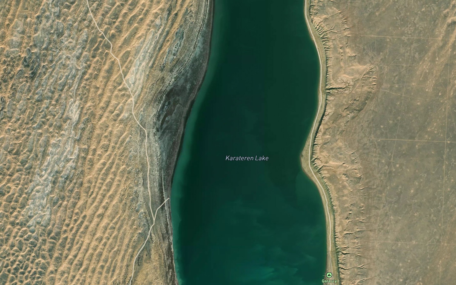 Satellite map of the Qoratereng Ko`l
