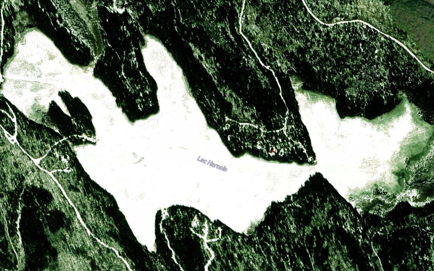 Satellite map of the Lac Harnois