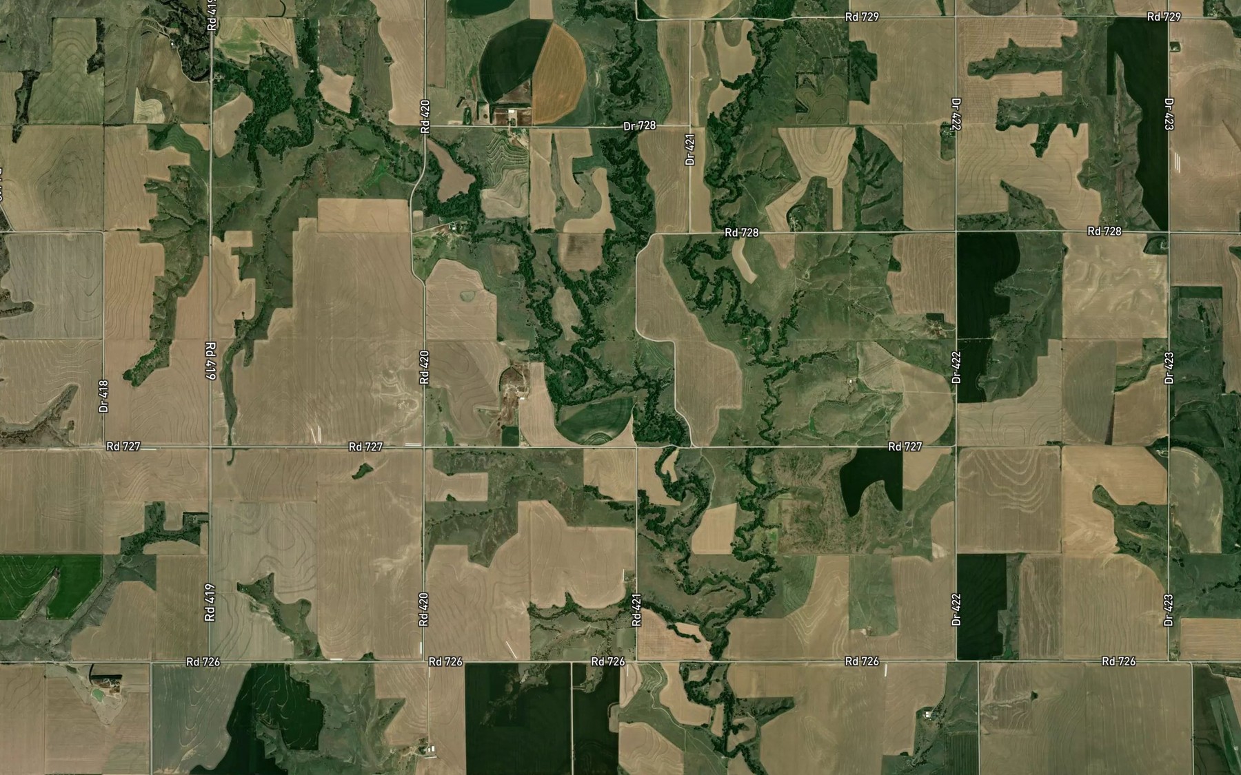 Satellite map of the Elder Creek