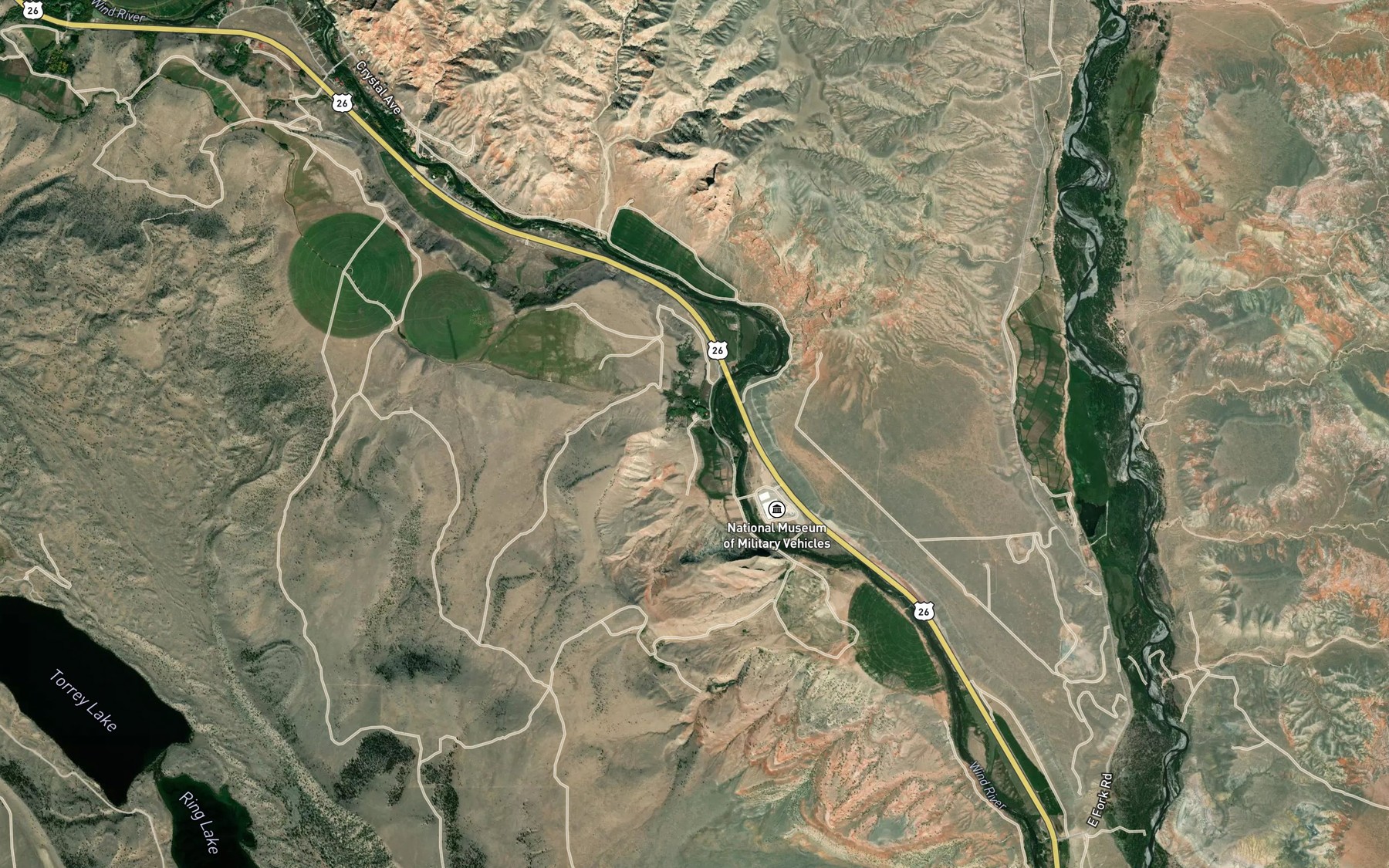 Satellite map of the Carson Ditch