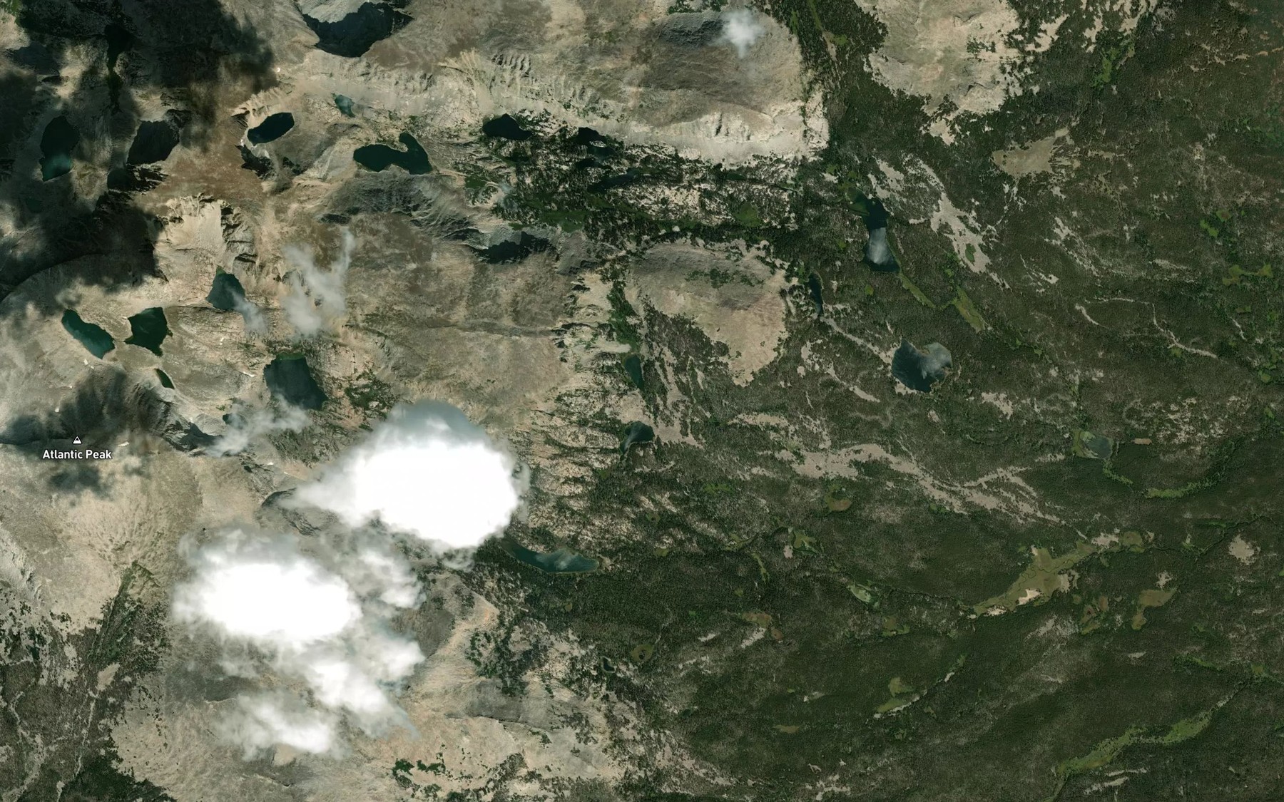 Satellite map of the Calvert Lakes