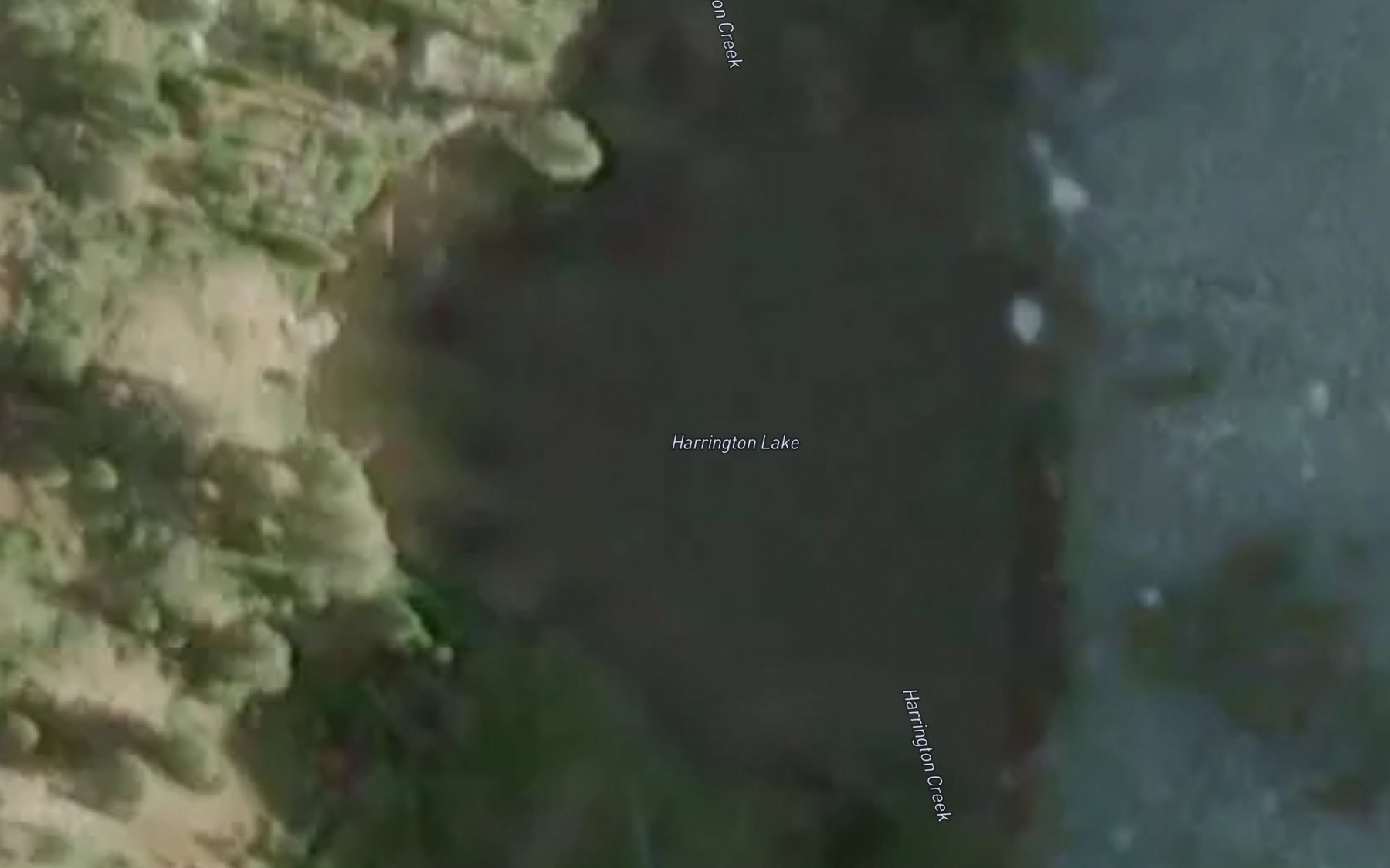 Satellite map of the Harrington Lake
