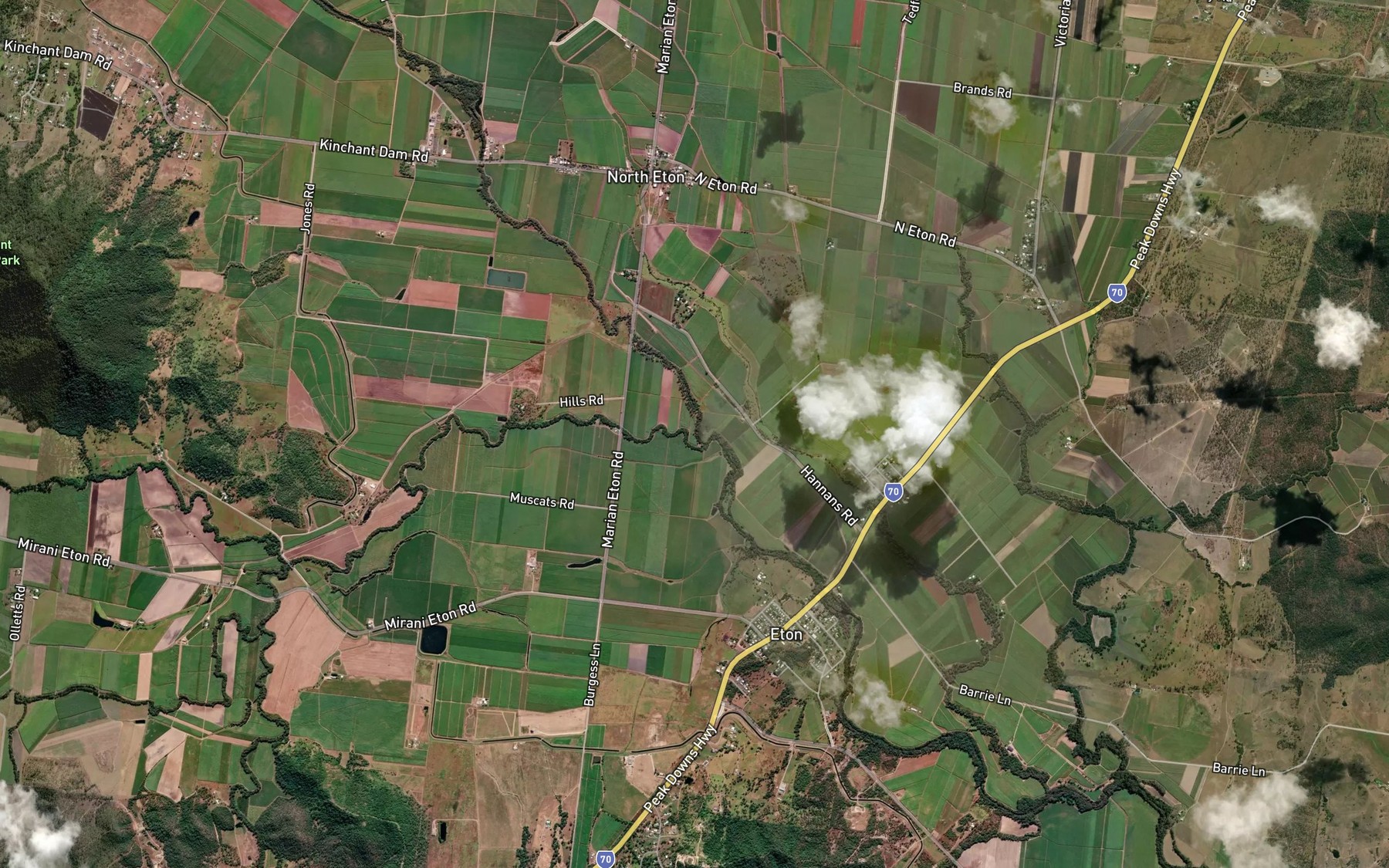 Satellite map of the North Branch Sandy Creek