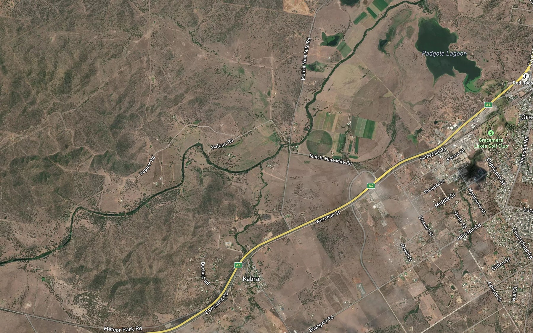 Satellite map of the Middle Creek