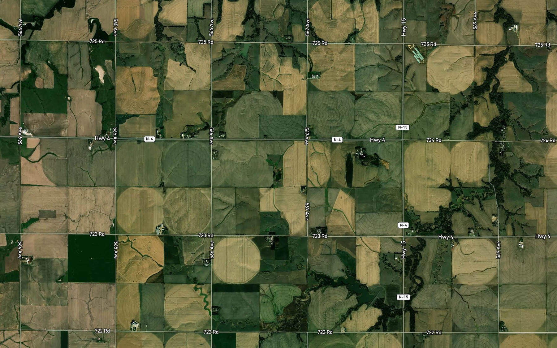 Satellite map of the Jarchow Reservoir