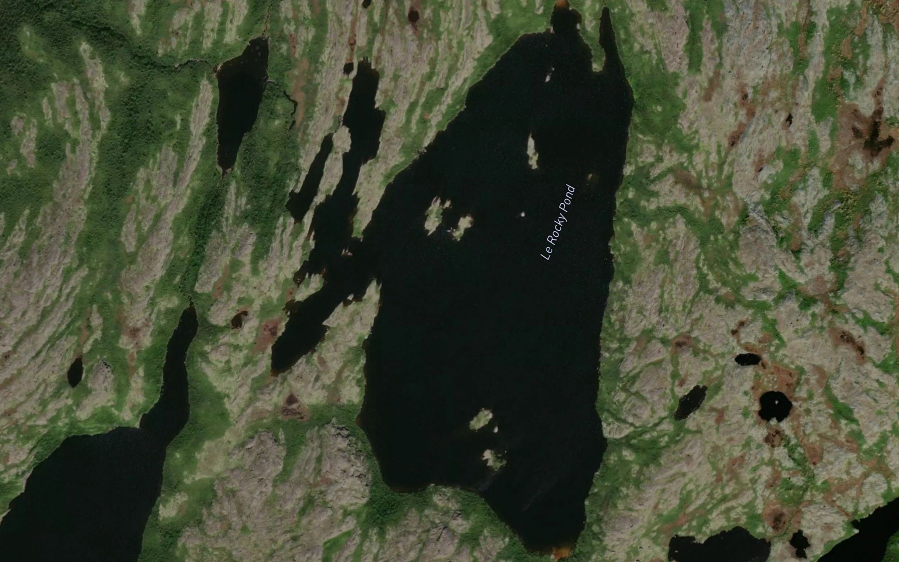 Satellite map of the Le Rocky Pond