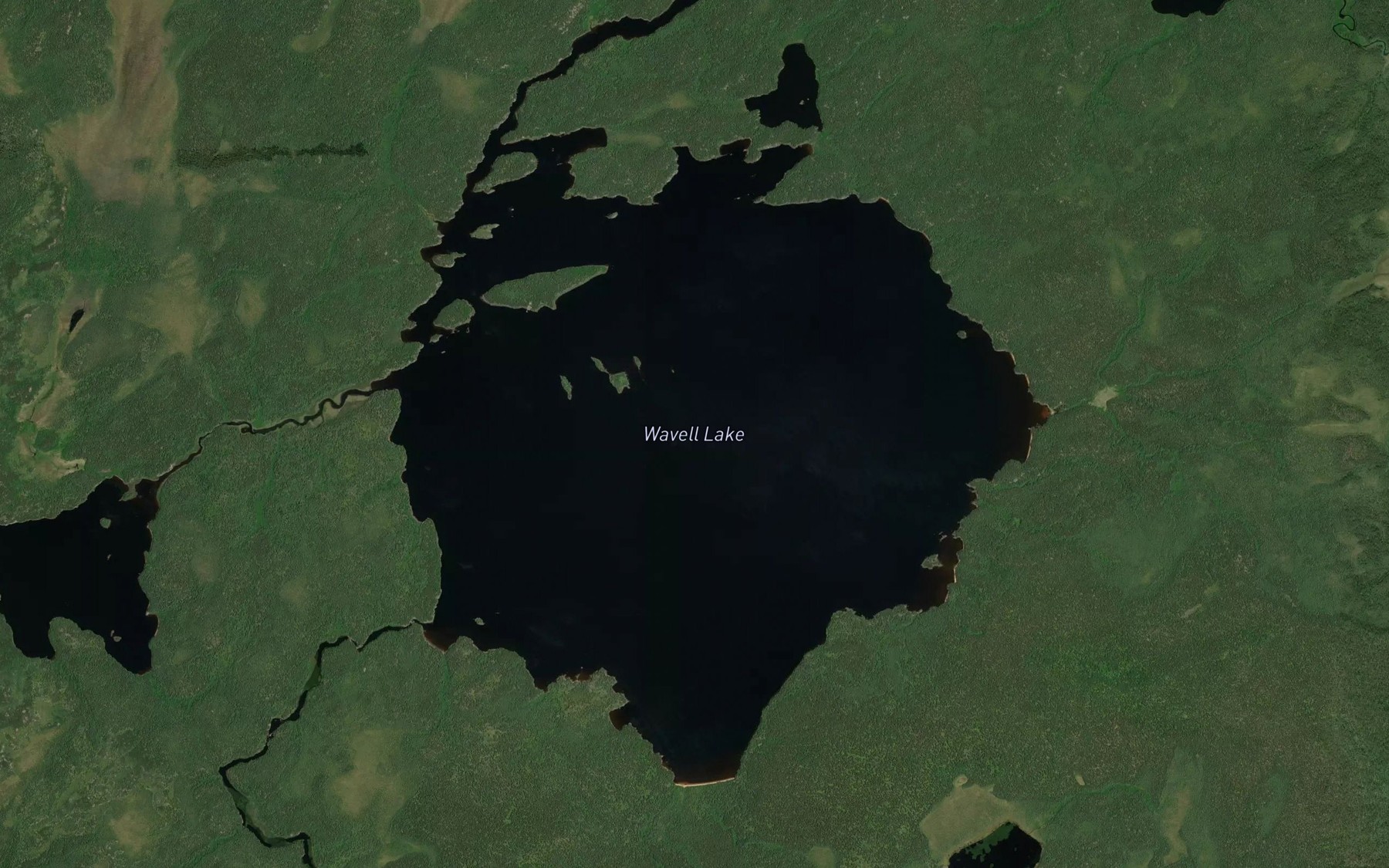 Satellite map of the Wavell Lake