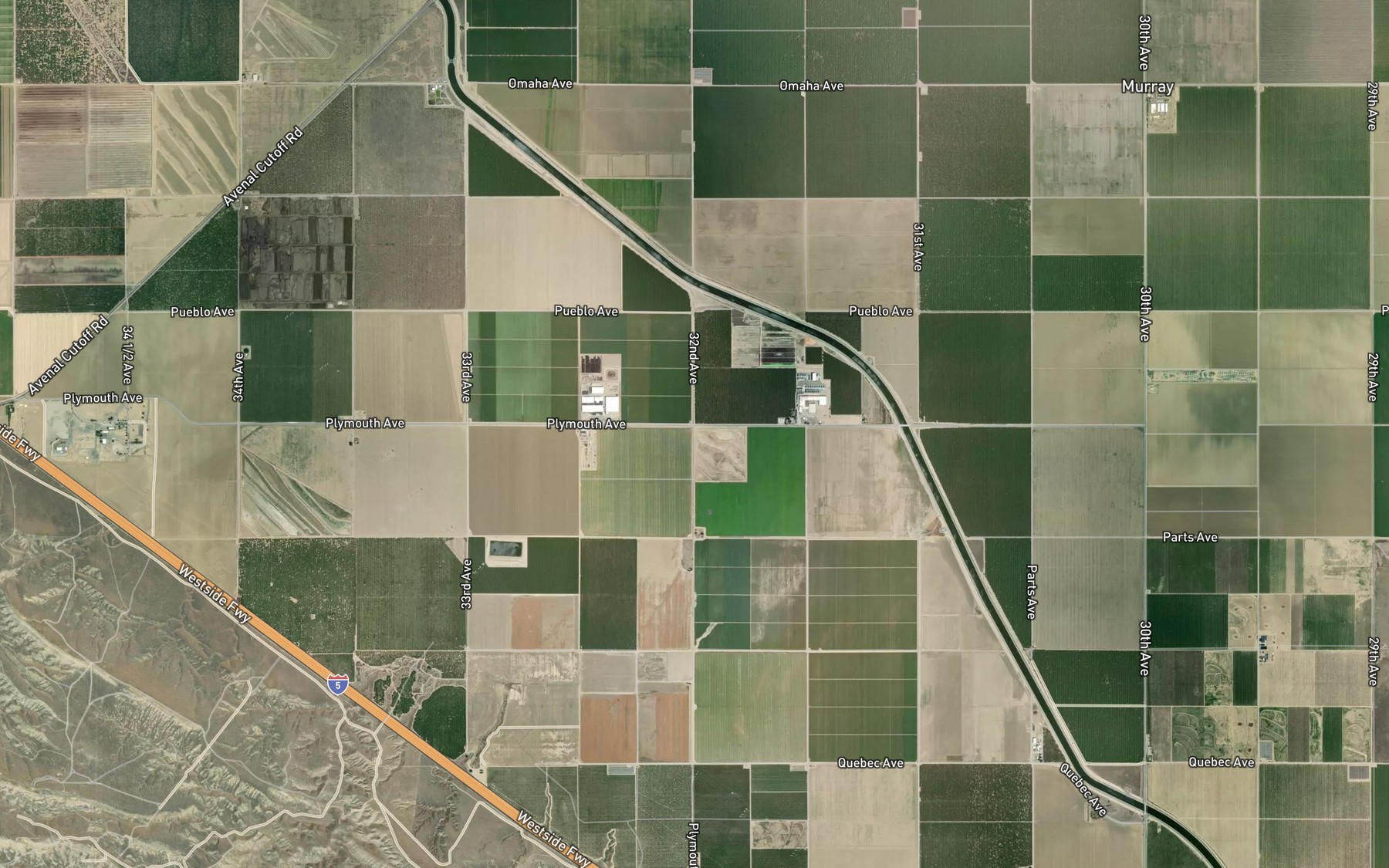 Satellite map of the Arroyo Torcido