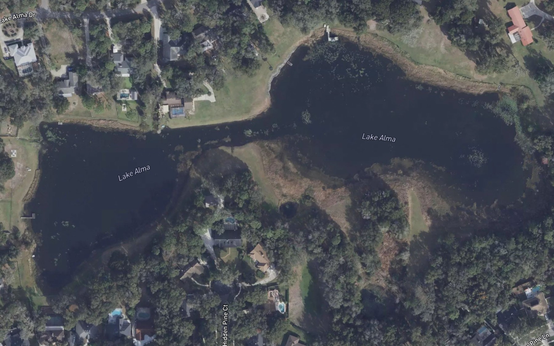 Satellite map of the Lake Alma