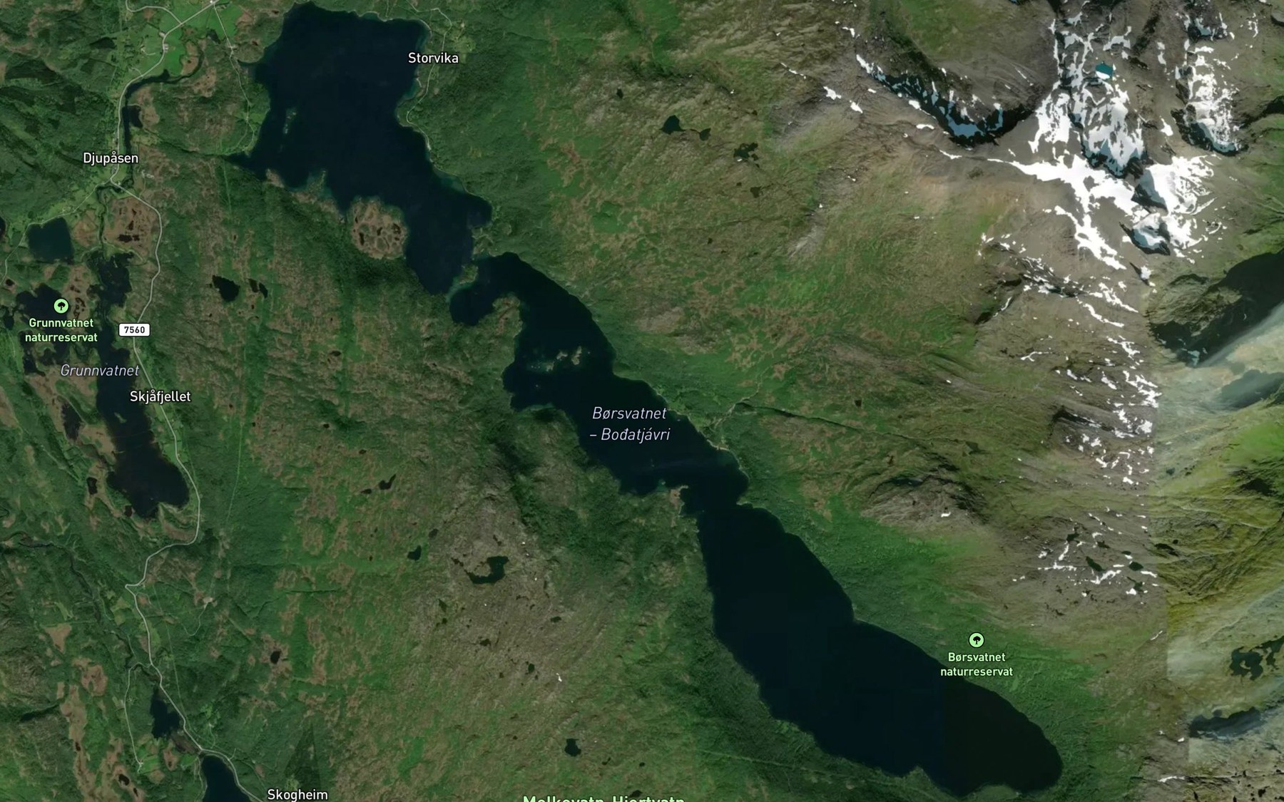 Satellite map of the Badakjavrre
