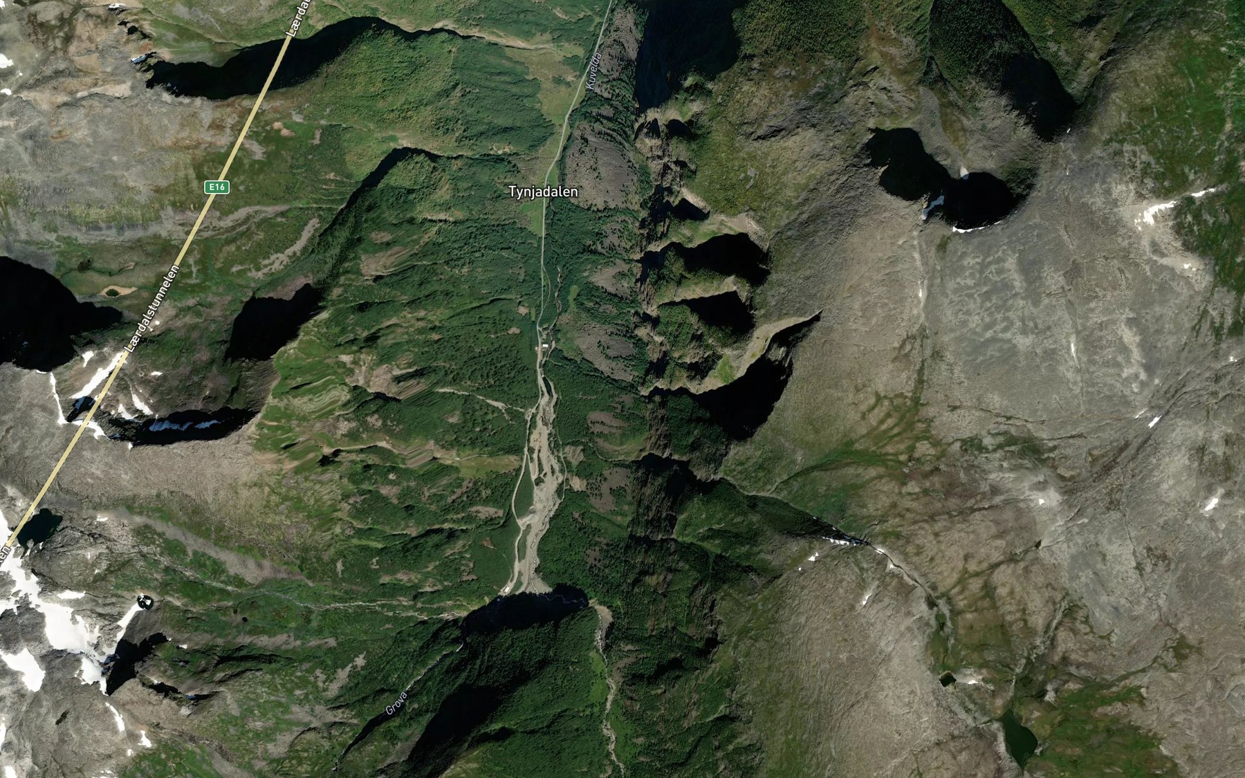 Satellite map of the Helgegrovi