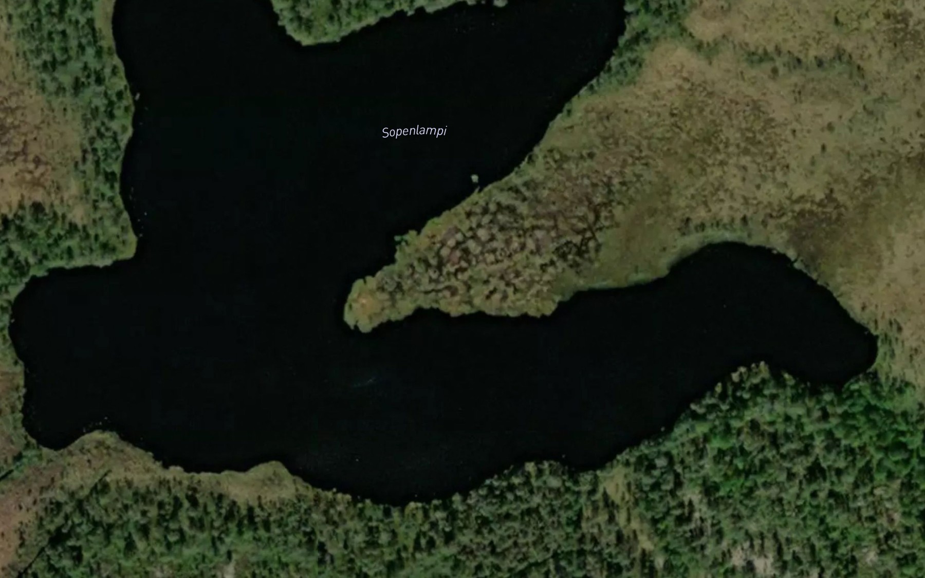 Satellite map of the Sopenlampi