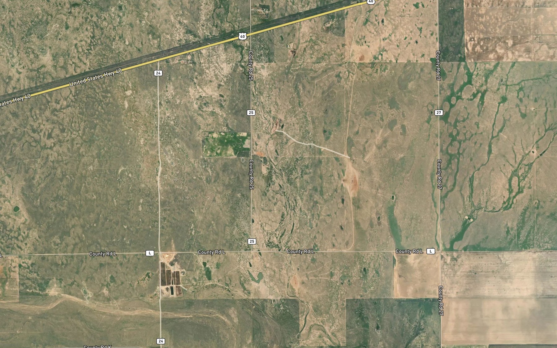 Satellite map of the Eureka Creek