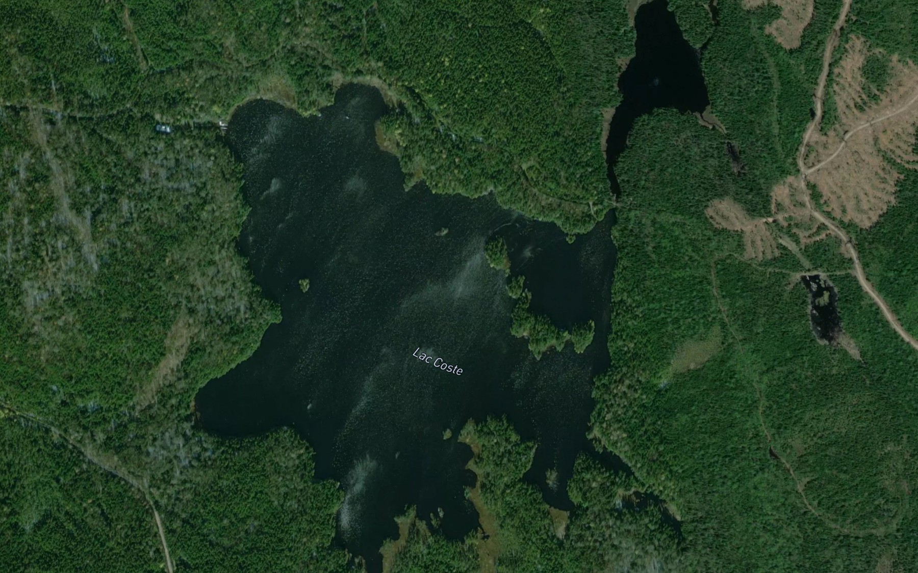Satellite map of the Lac Coste
