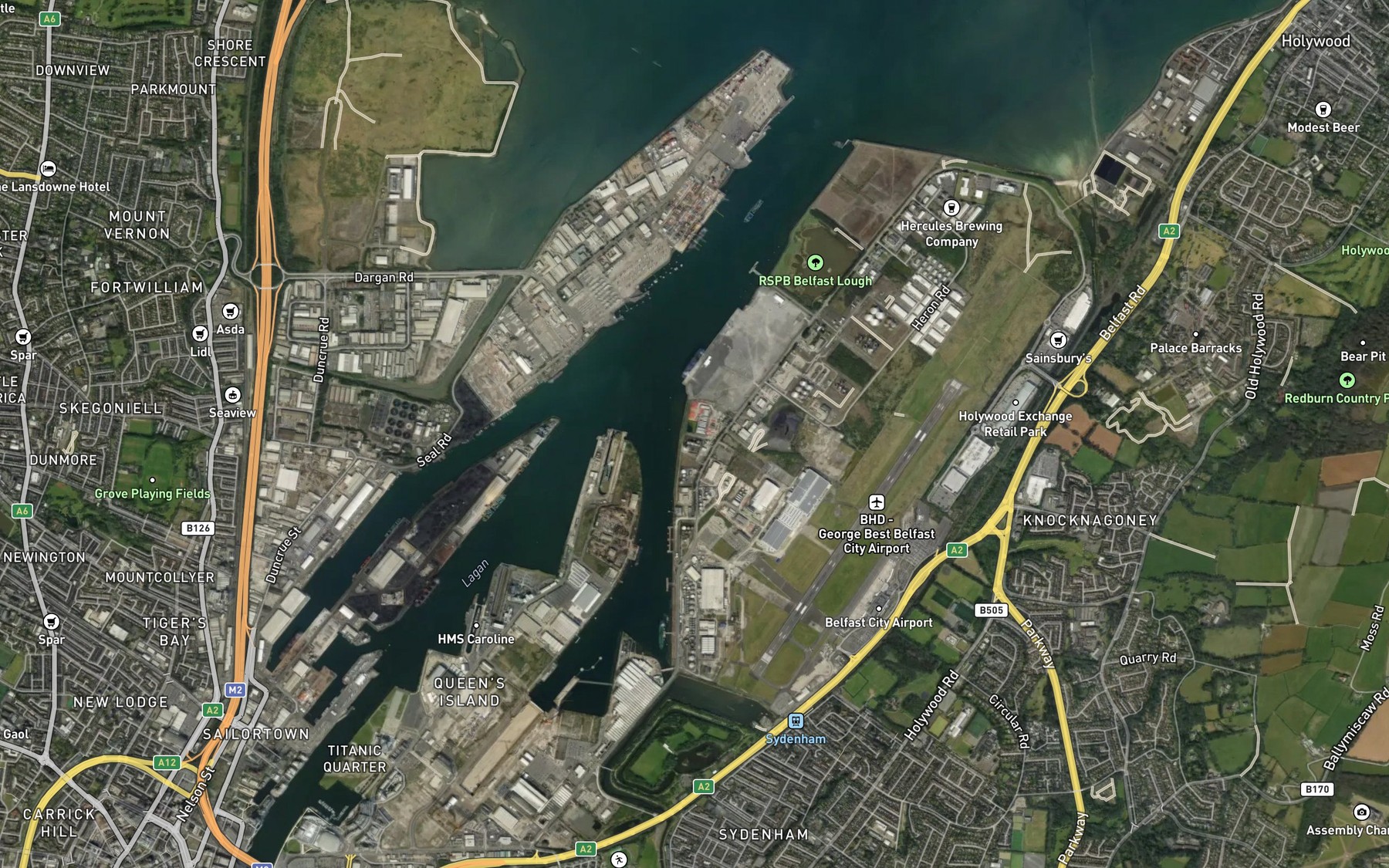 Satellite map of the Musgrave Channel
