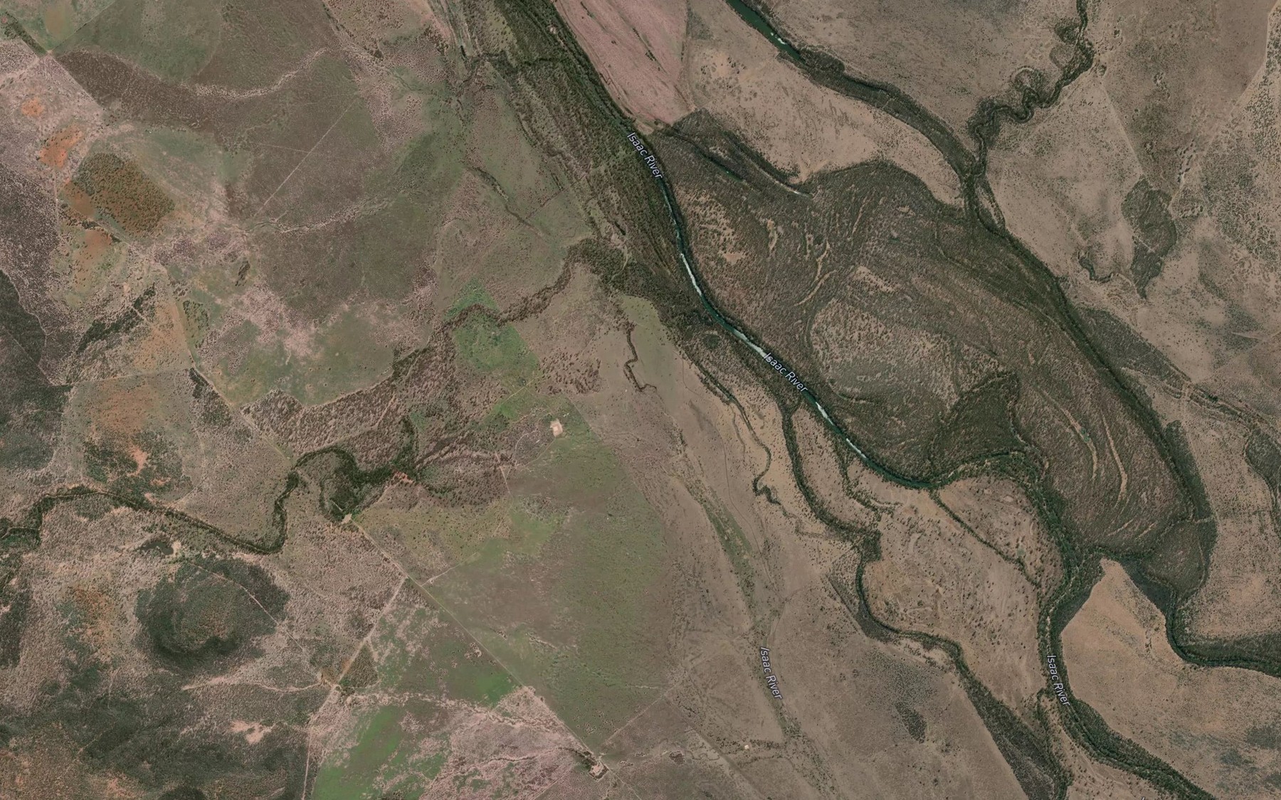 Satellite map of the Crooked Creek