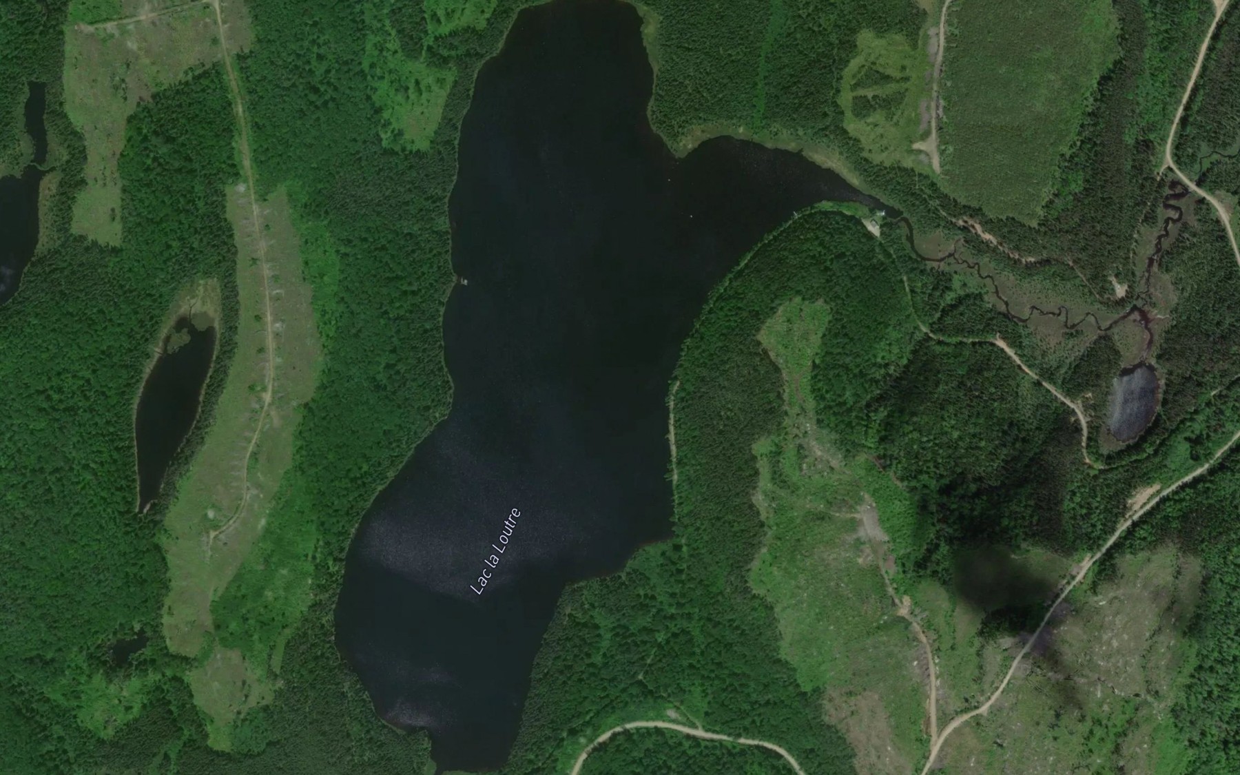 Satellite map of the Lac la Loutre