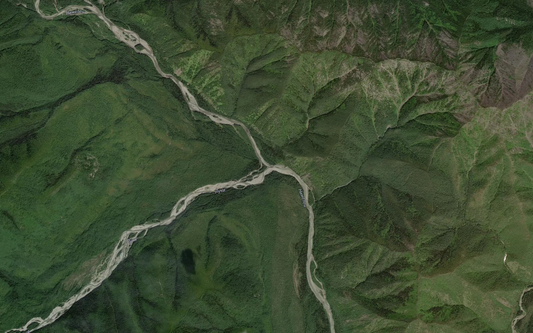 Satellite map of the Luchi