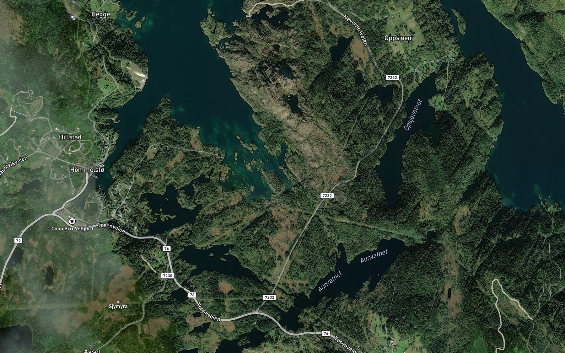 Satellite map of the Engesvikja