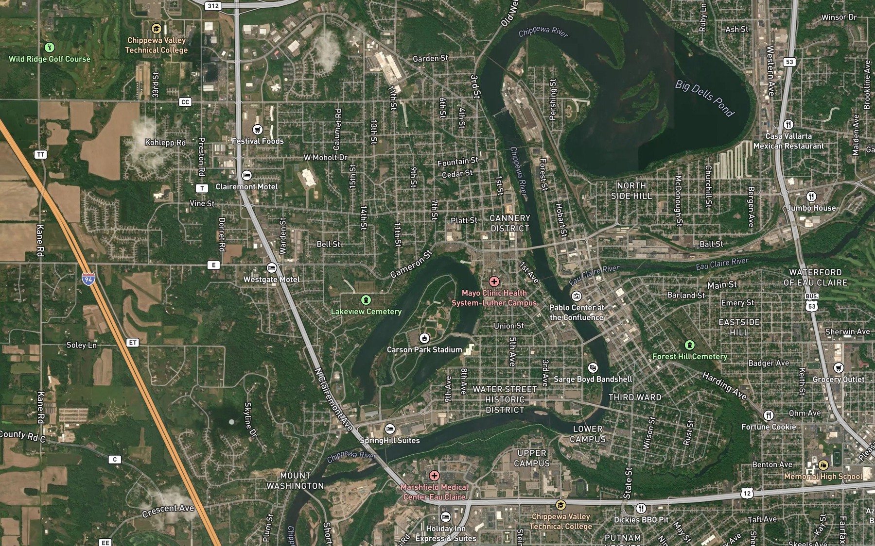 Satellite map of the Spot 3