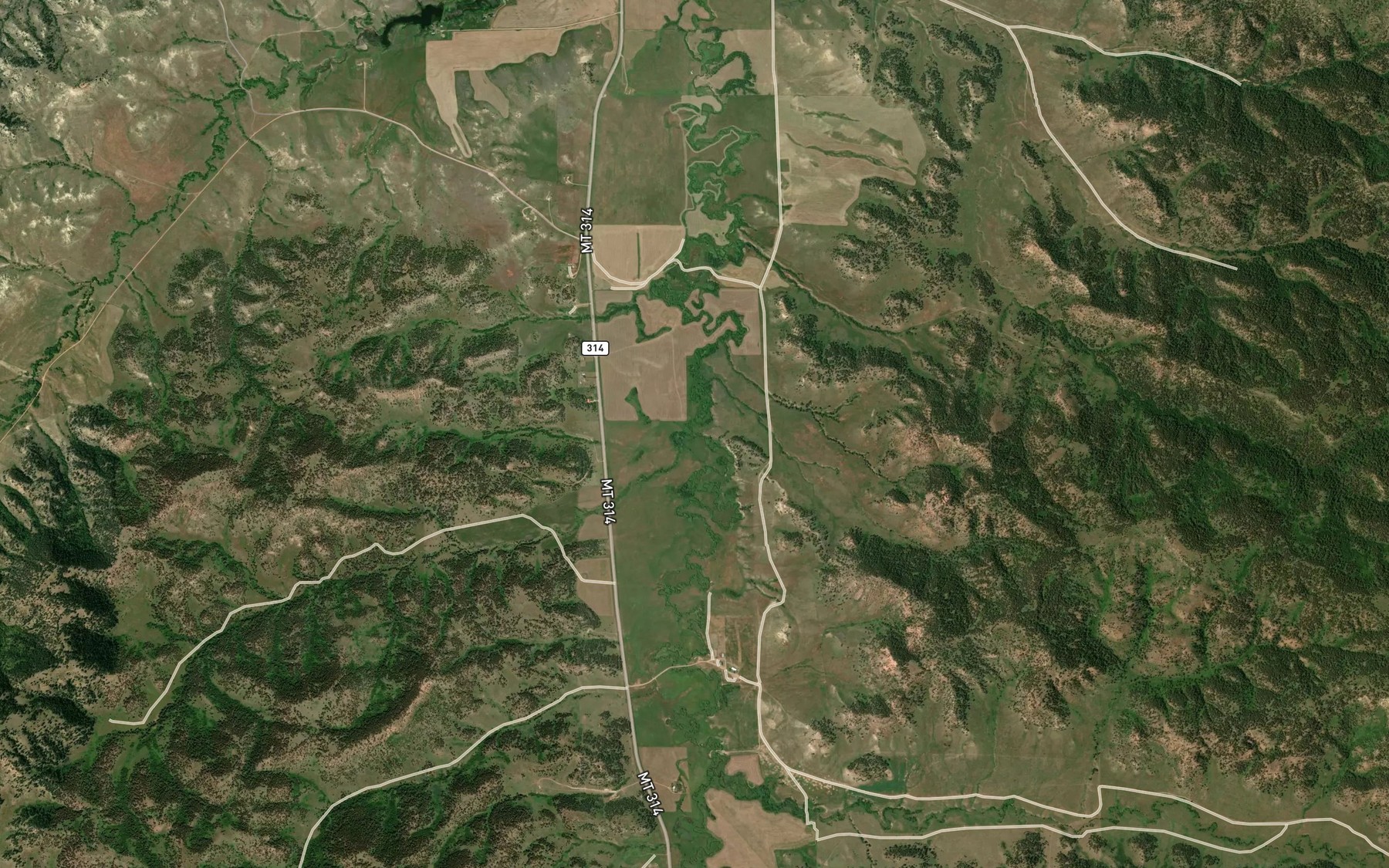 Satellite map of the Wolf Creek