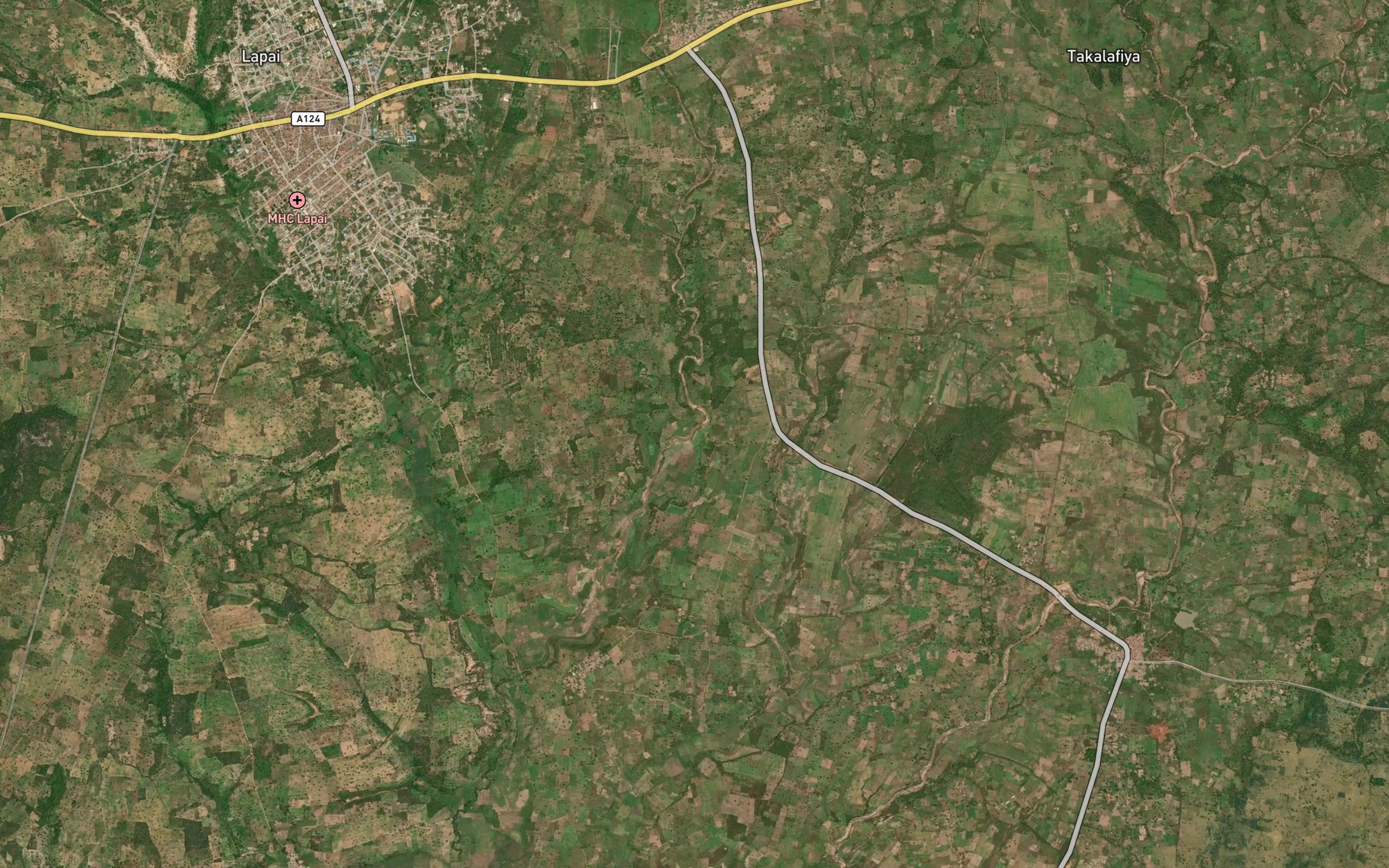 Satellite map of the River Danko