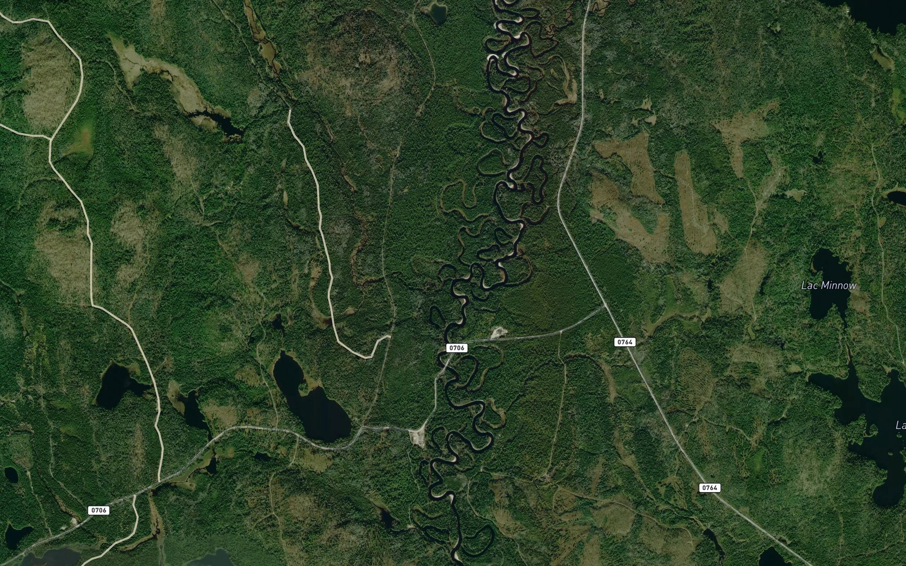Satellite map of the Ruisseau Findlay