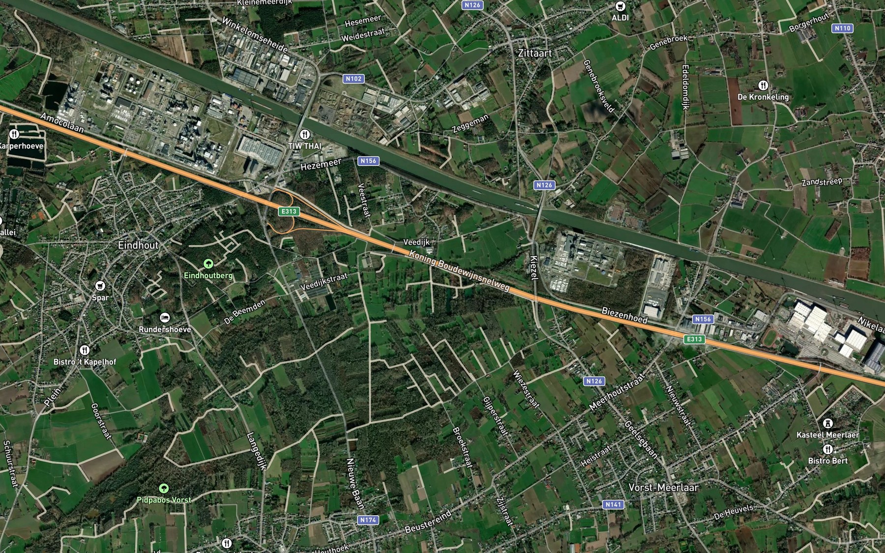 Satellite map of the Halfwegloop