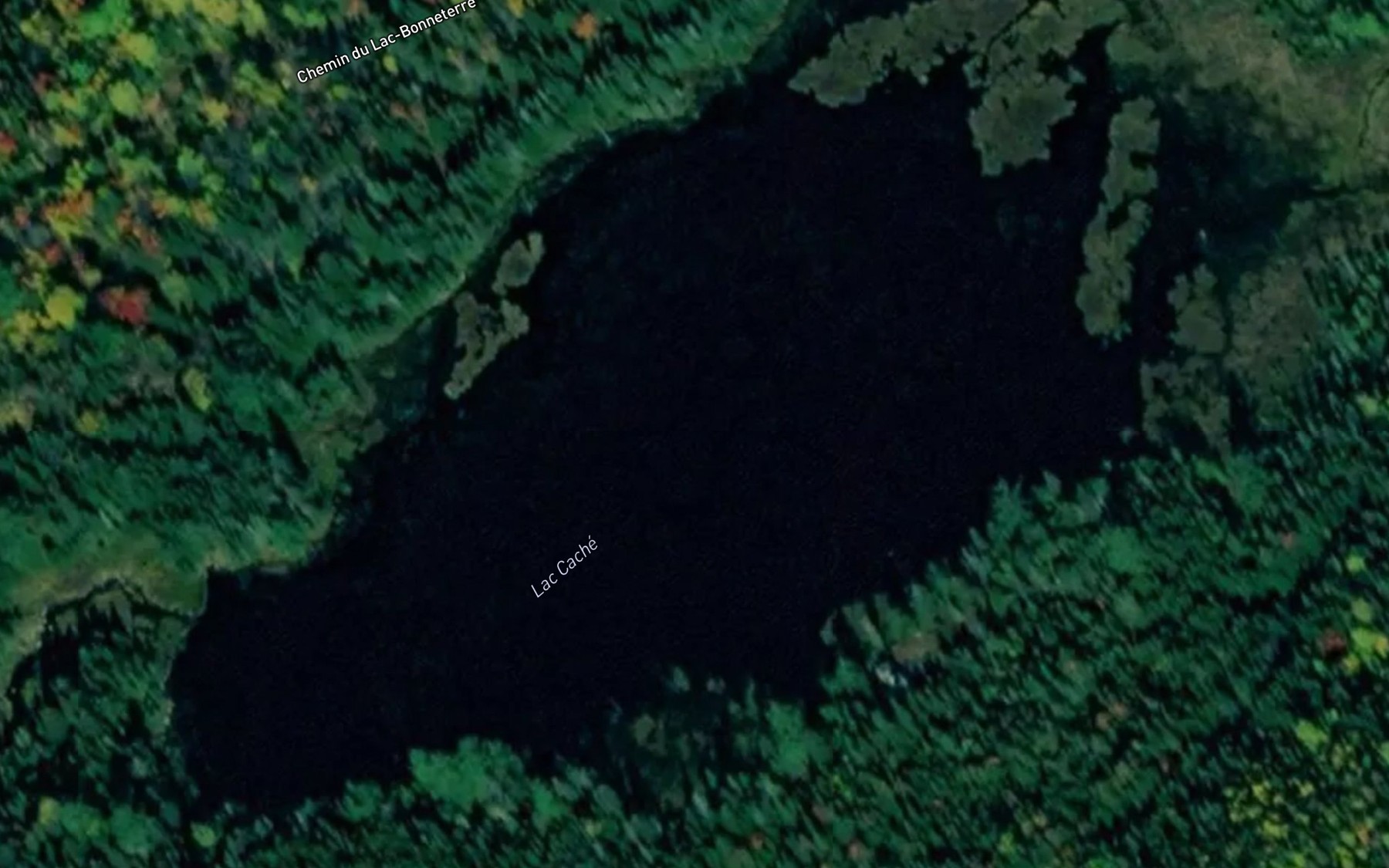 Satellite map of the Lac Cache