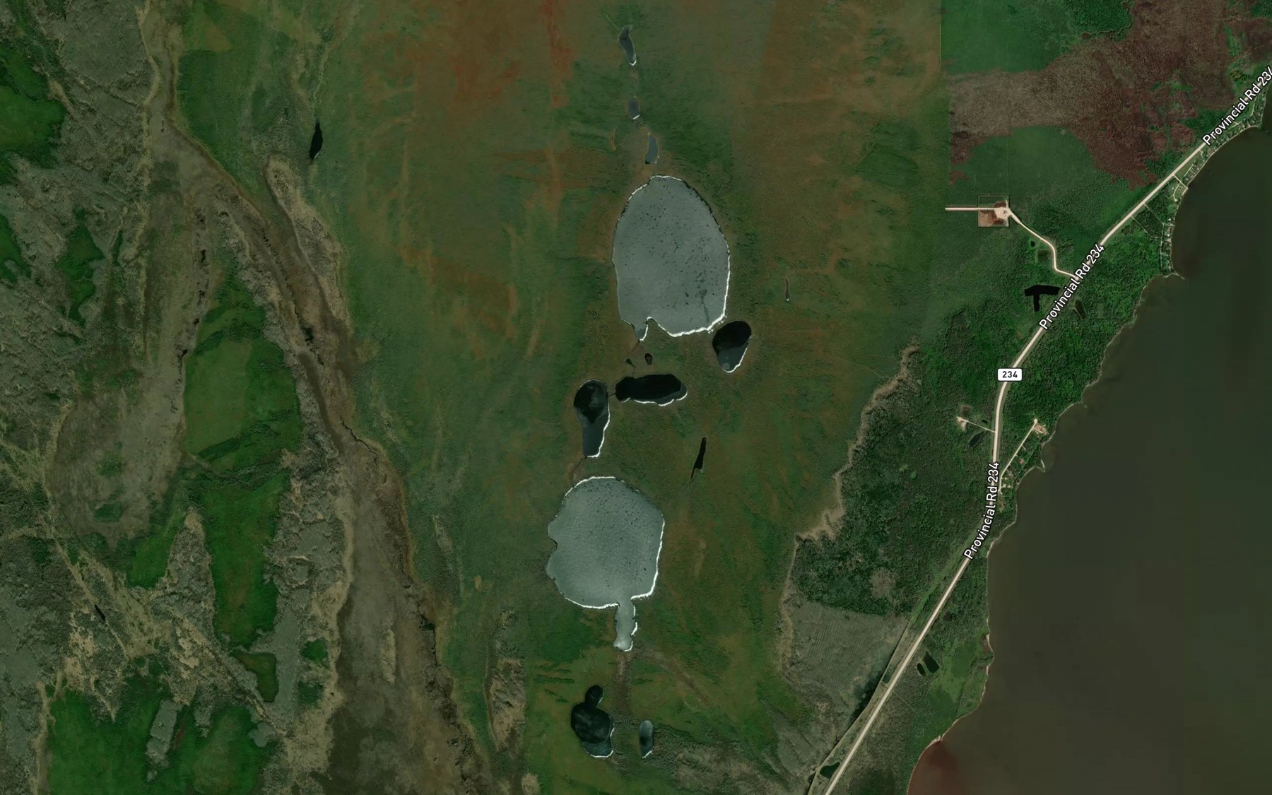 Satellite map of the Ranger Lakes