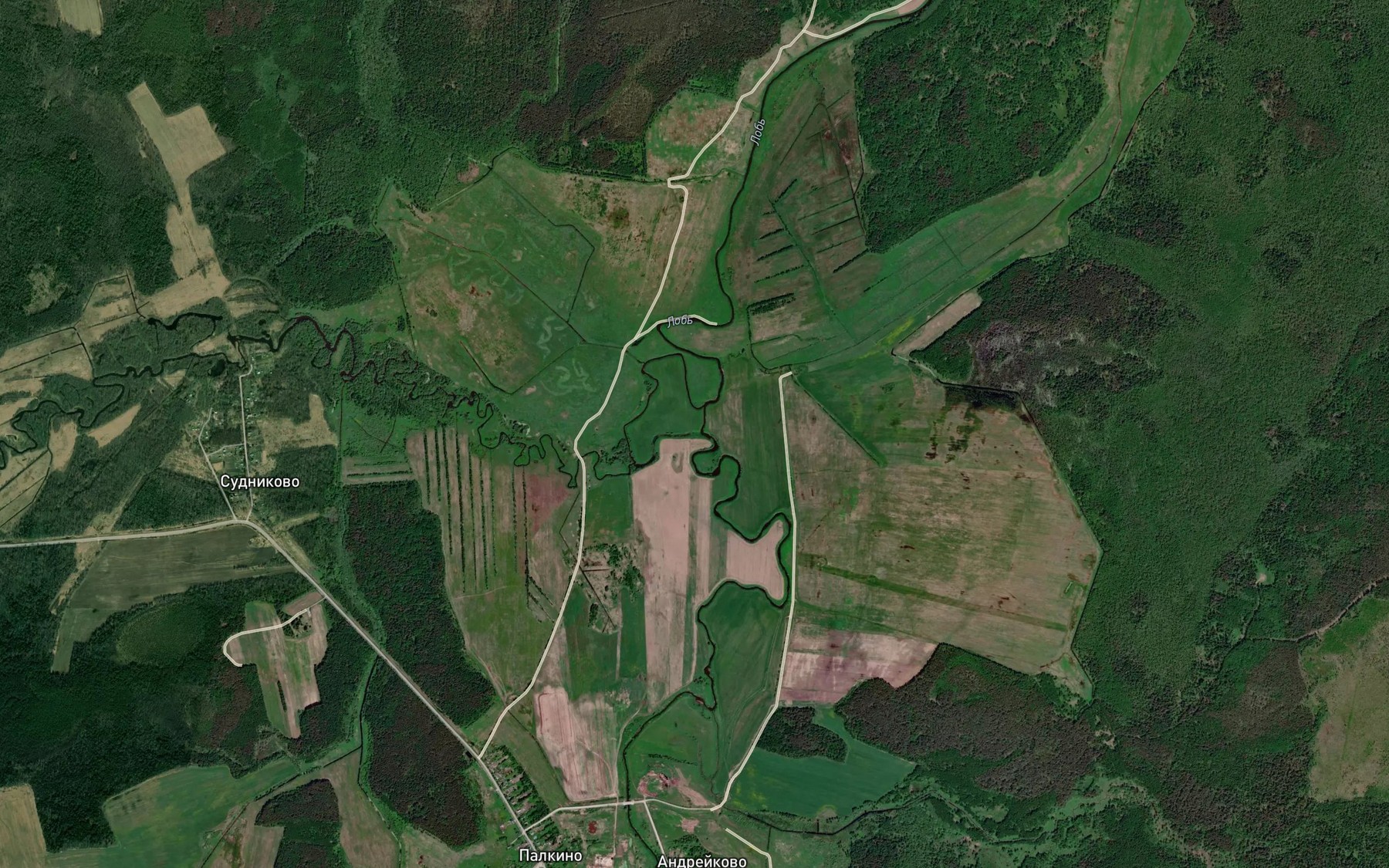 Satellite map of the Russa