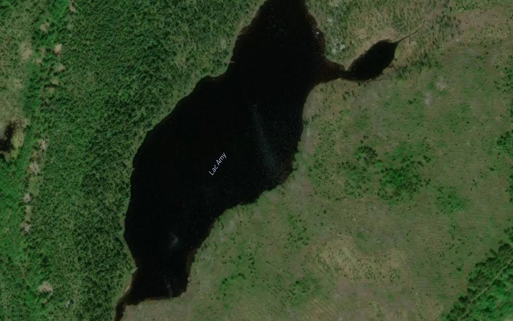 Satellite map of the Lac Amy