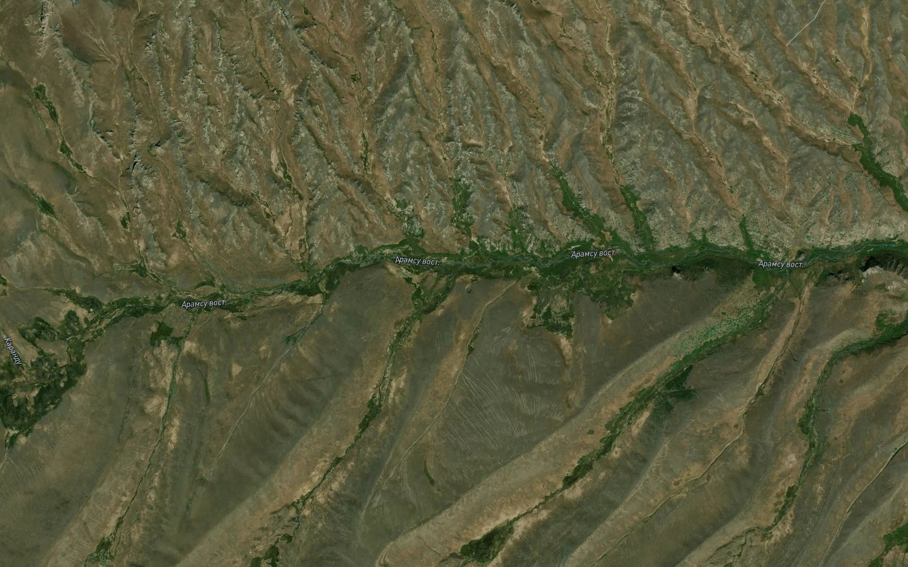 Satellite map of the Taldy-Suu Yuzhnyy