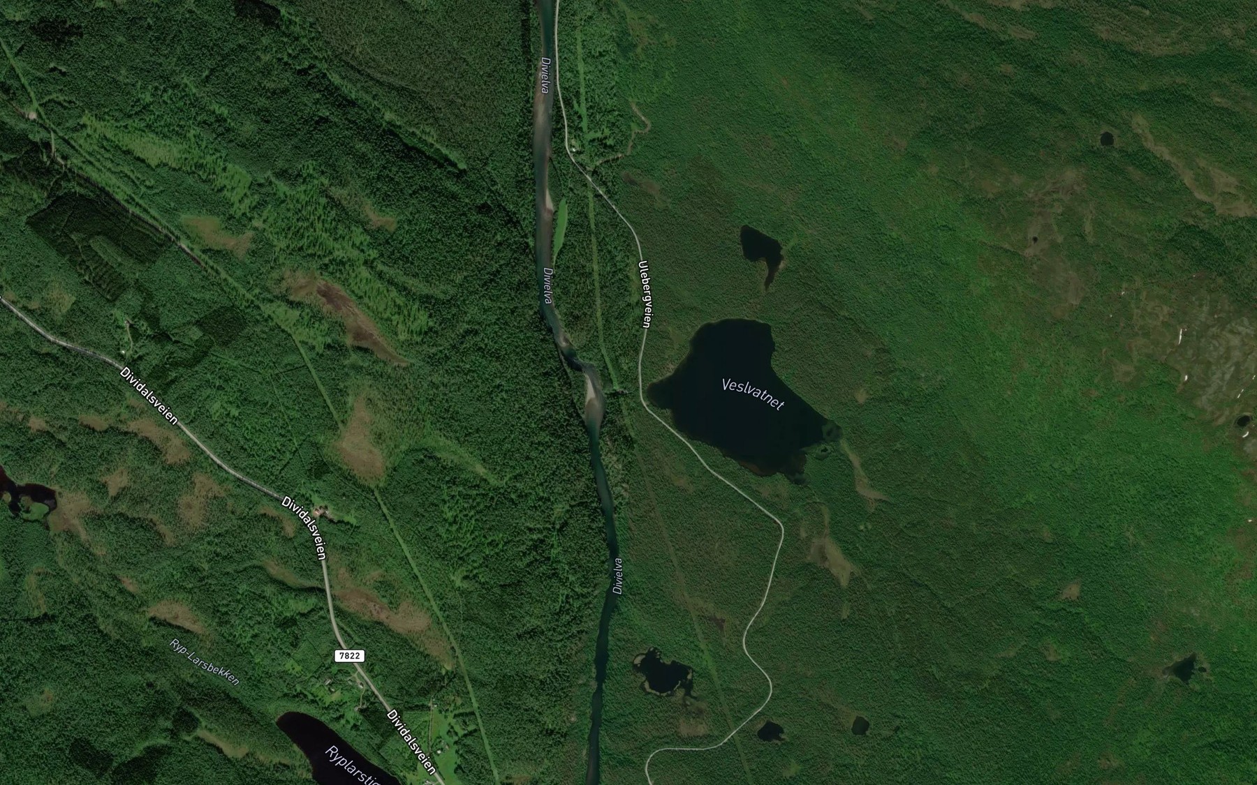 Satellite map of the Kvennbekken