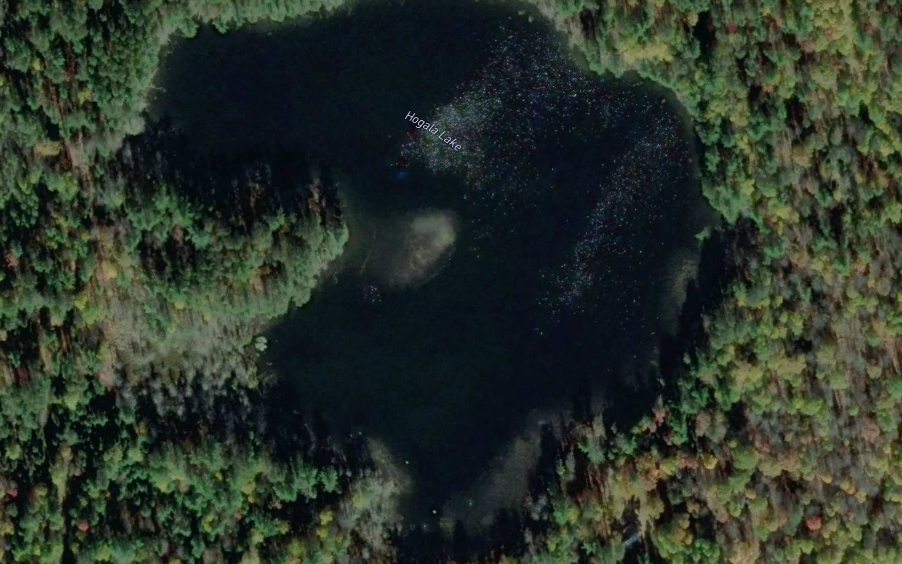 Satellite map of the Hogala Lake