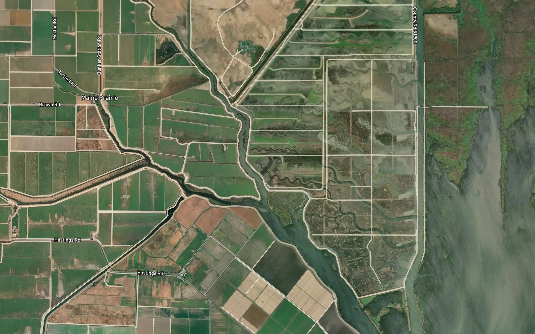 Satellite map of the Sycamore Slough