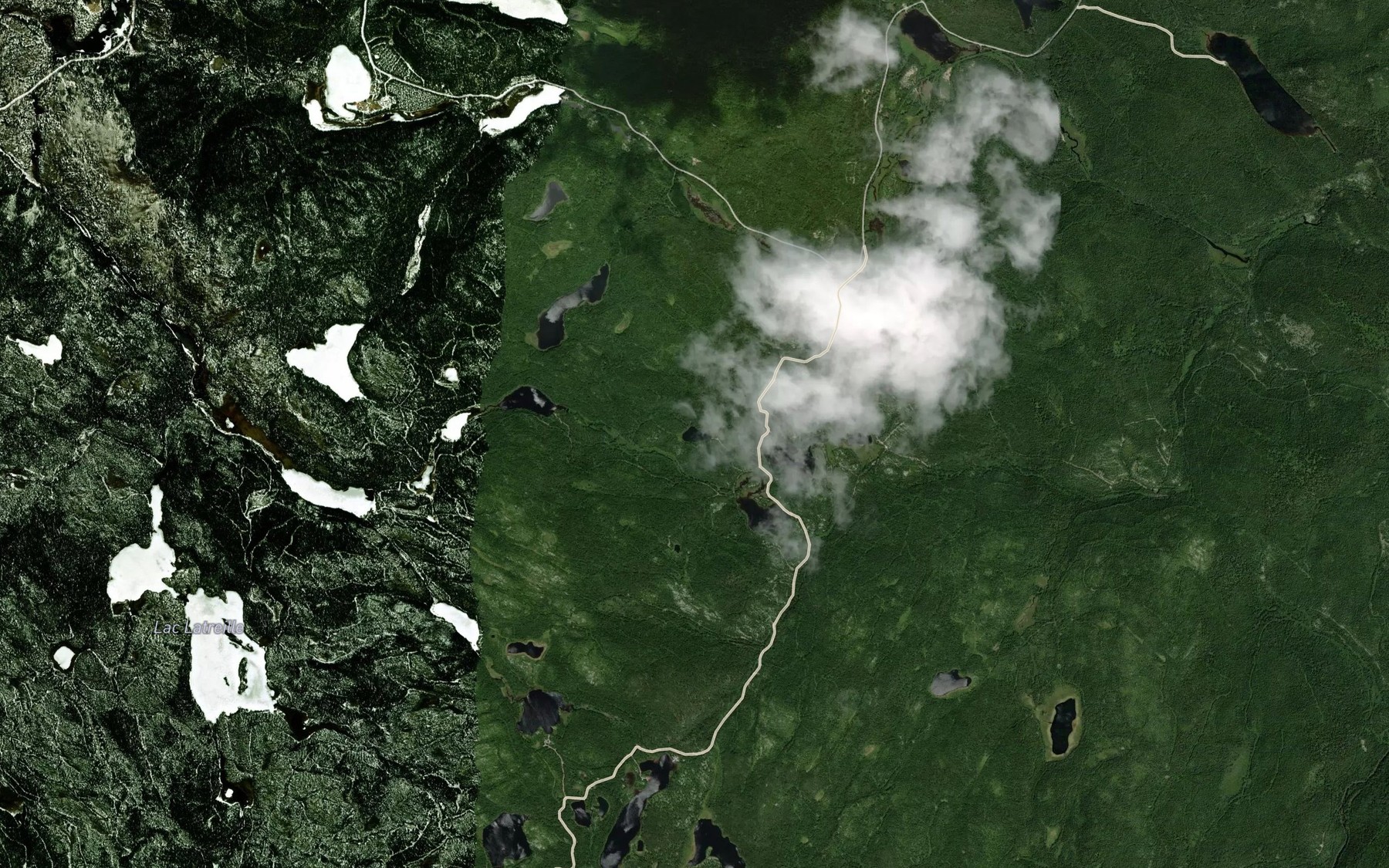 Satellite map of the Lac Larouche