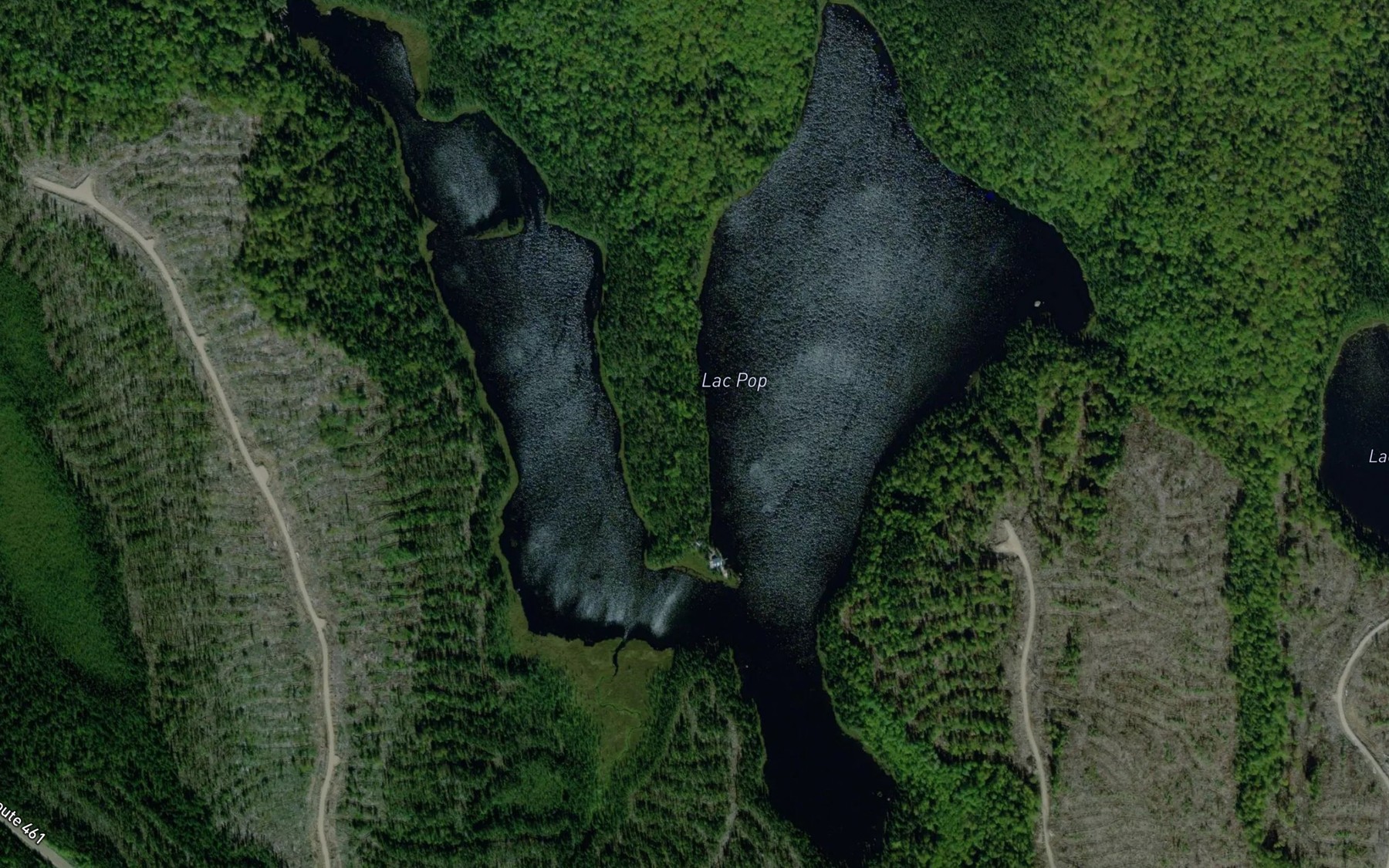Satellite map of the Lac Pop